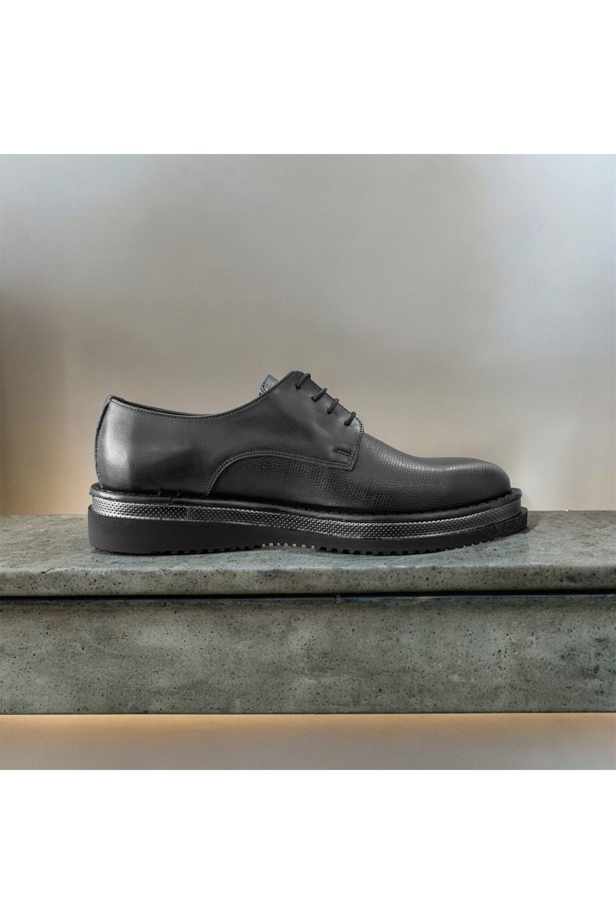 Twigy Süvari Casual  Deri Siyah Erkek Ayakkabı