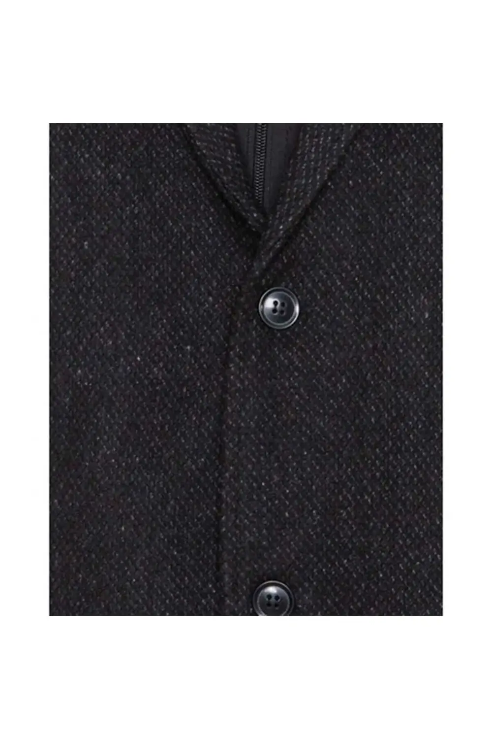 Süvari Çıkma Mono Yaka Slim Fit Gri Kaban