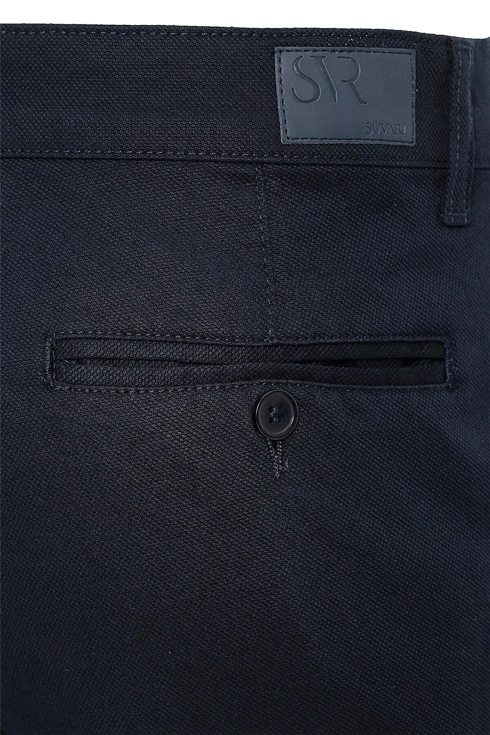 Süvari Dar Kesim Armür Desenli Premium Ceaser Keten Pantolon