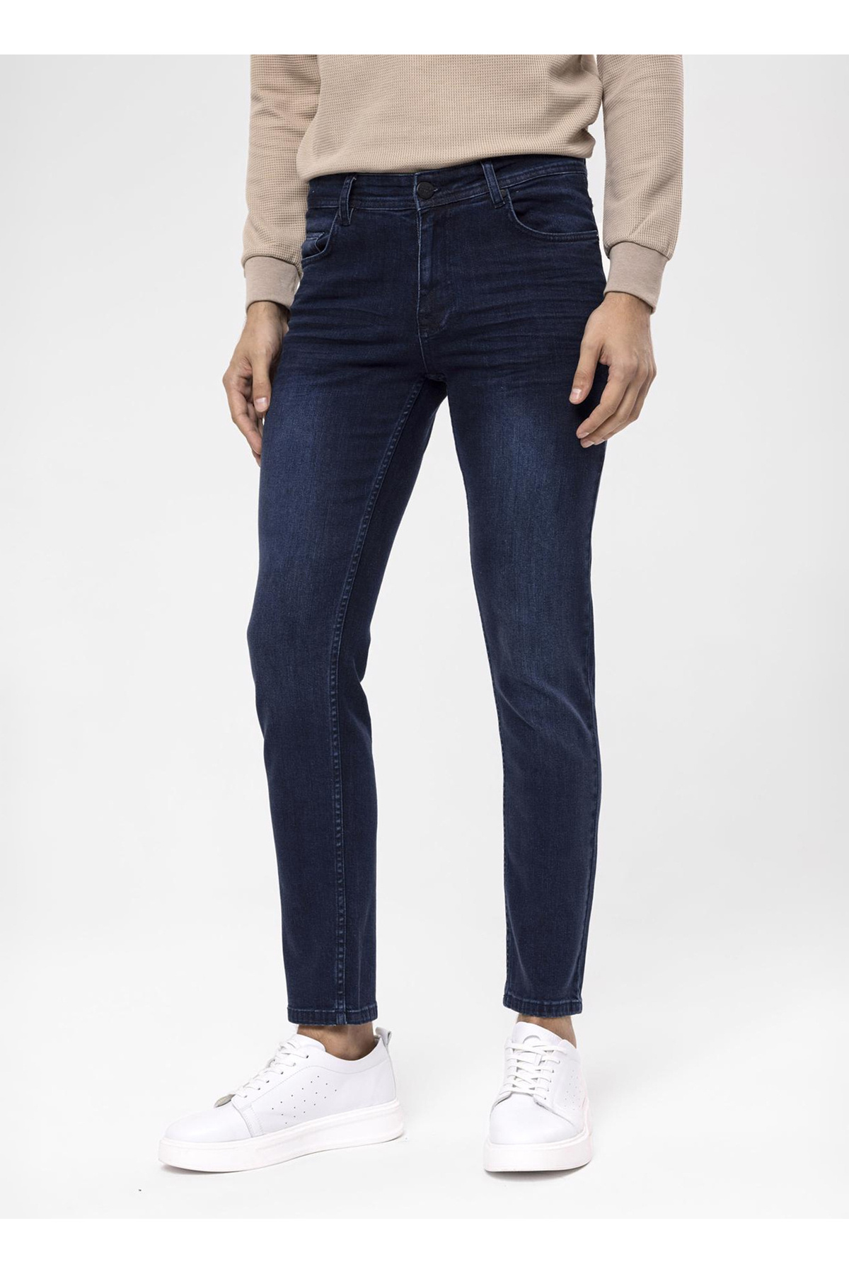 Süvari Süvari Normal Bel Normal Paça Slim Fit Lacivert Erkek Pantolon Pn