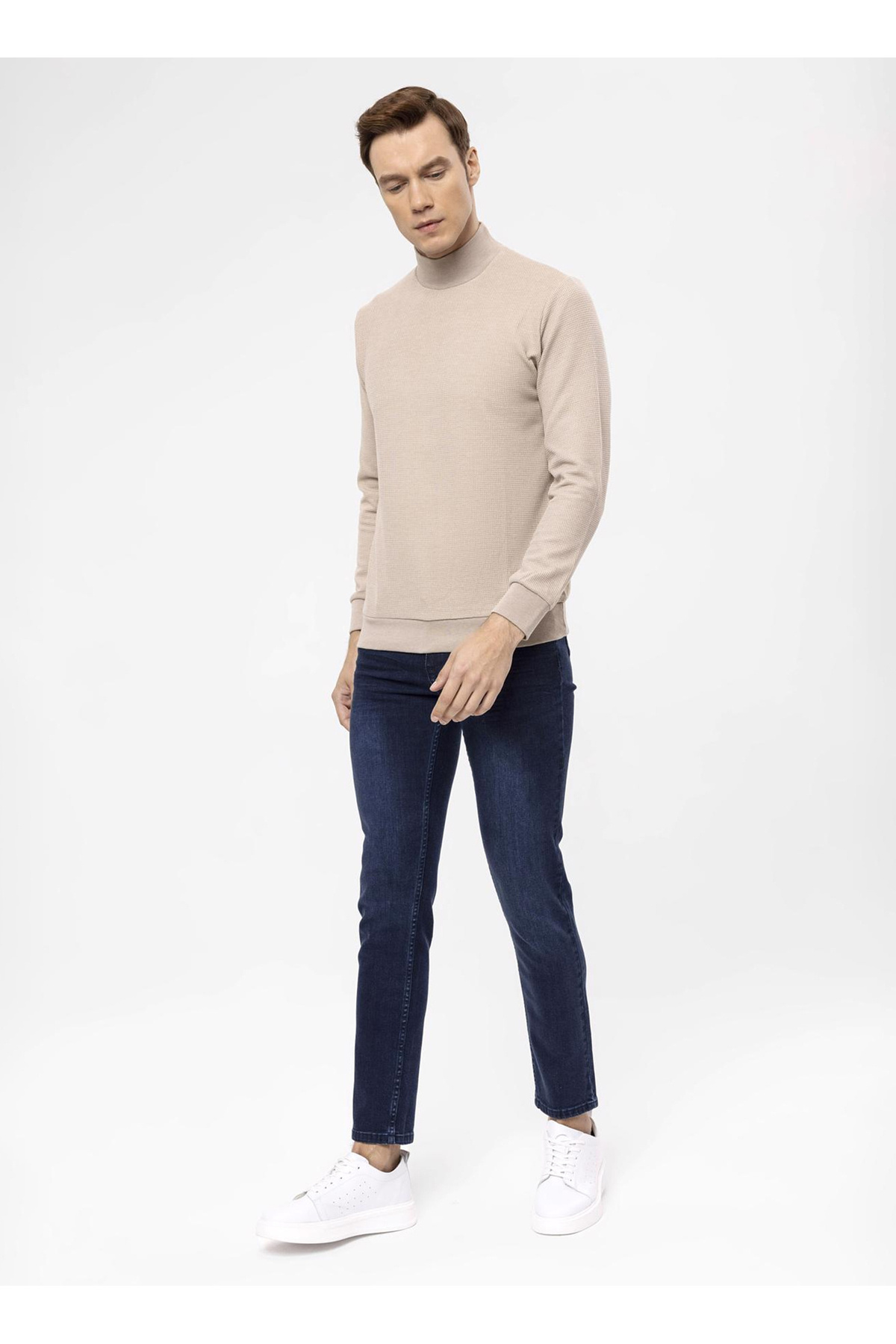 Süvari Süvari Normal Bel Normal Paça Slim Fit Lacivert Erkek Pantolon Pn