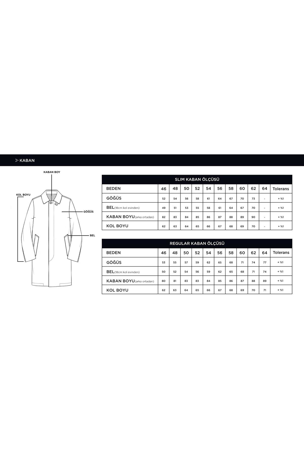 Süvari Süvari Rahat Kalıp Armürlü Yünlü Lacivert Hakim Yaka Erkek Kaban