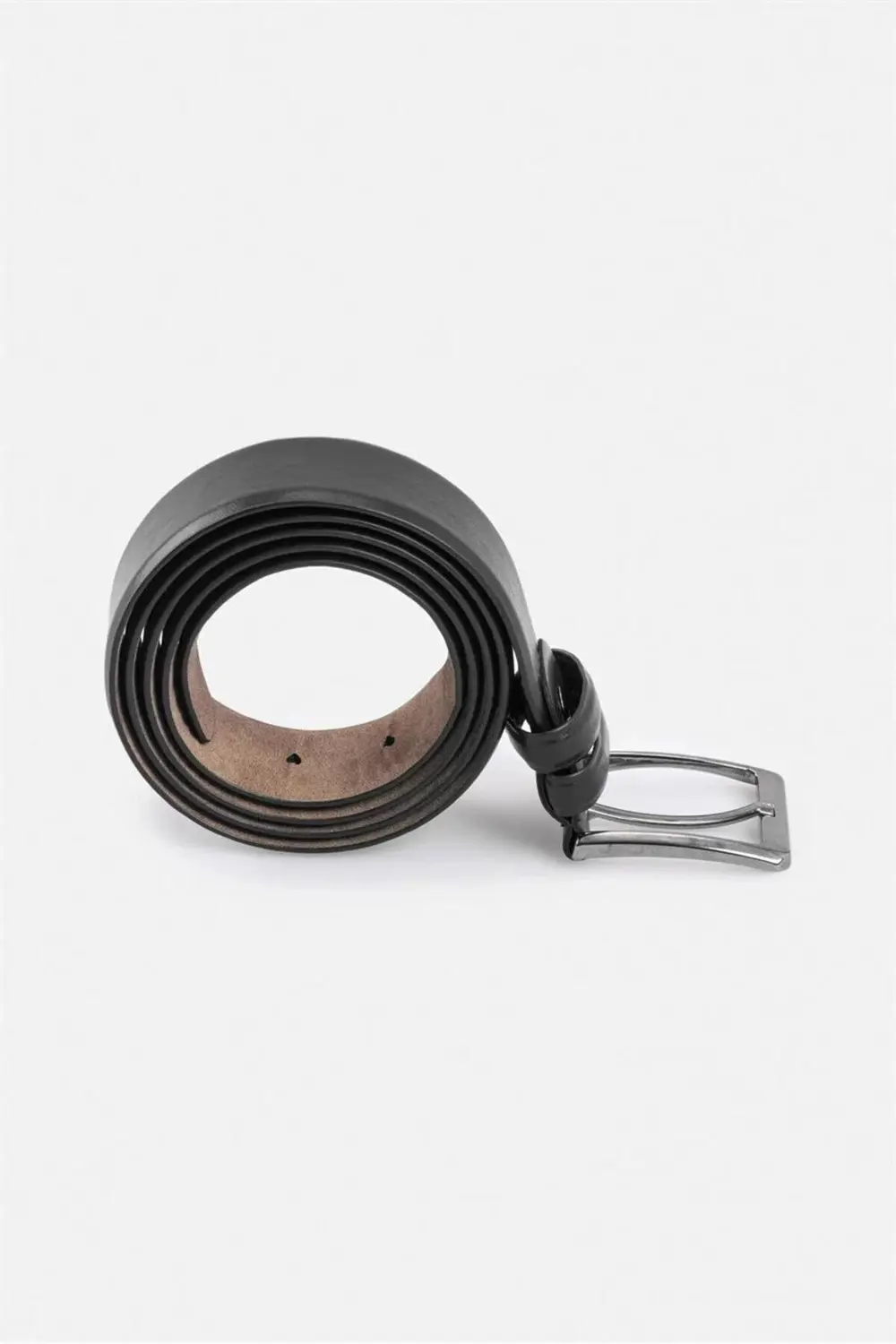 Süvari Siyah Deri Kemer