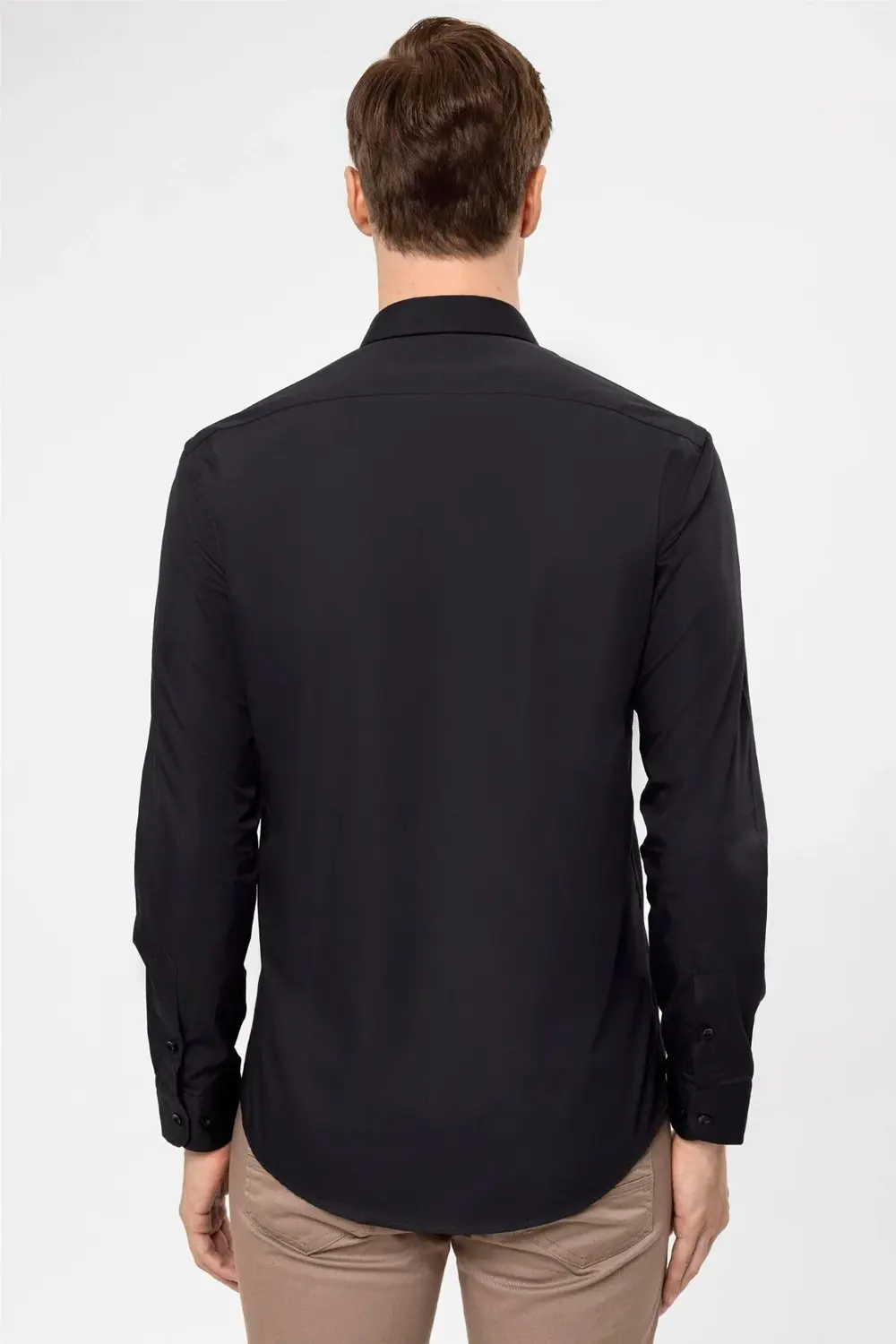 Süvari Slim Fit Kolay Ütü Teri Emen Nefes Alan Kravatlık Dört Mev