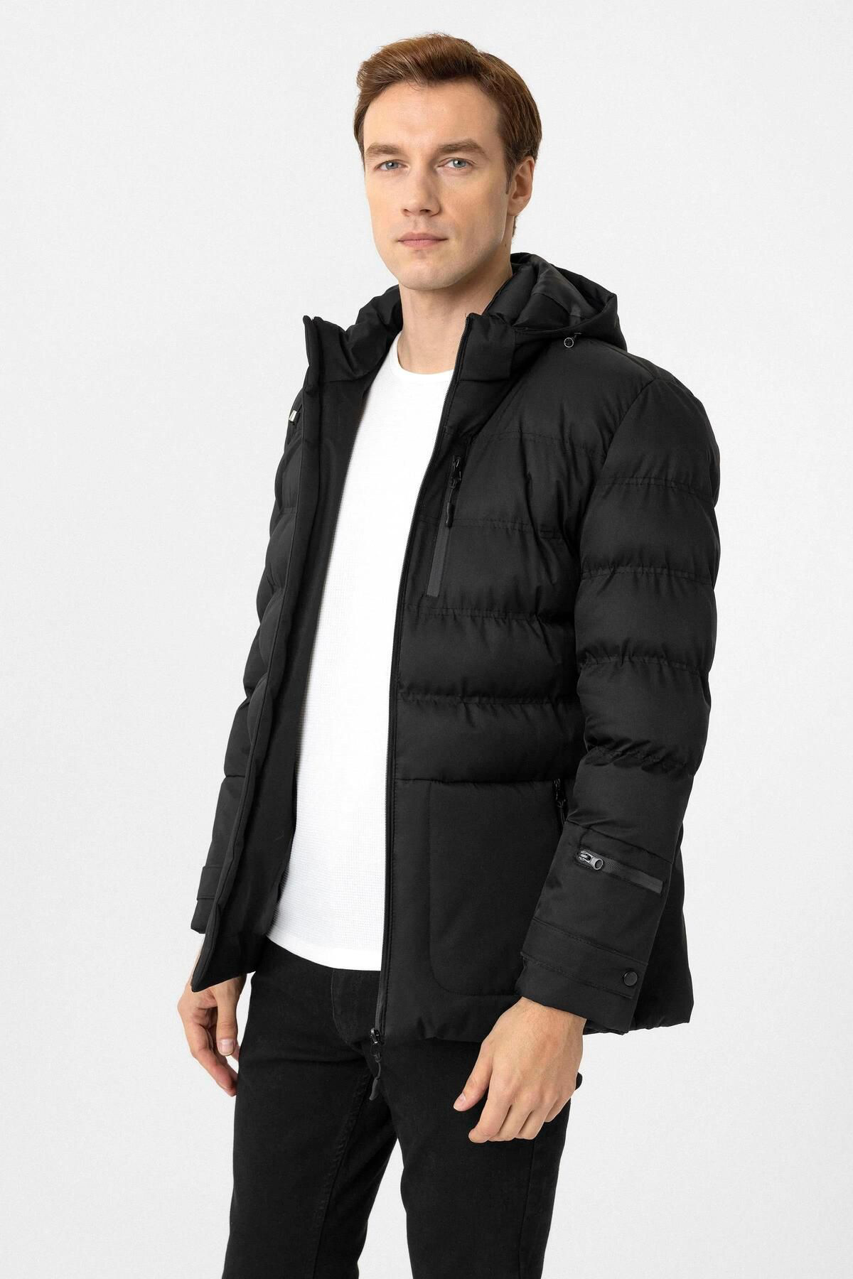 Süvari Süvari Slim Fit Siyah Dolum Mont