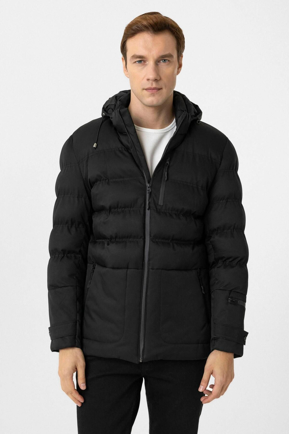 Süvari Süvari Slim Fit Siyah Dolum Mont