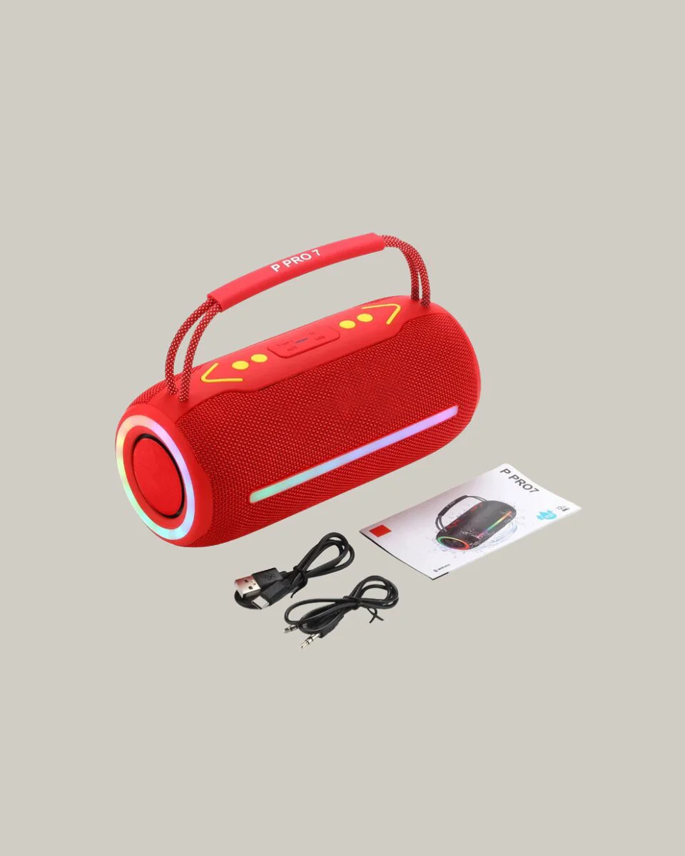 Suya Dayanıklı 20W RGB Hoparlör Bluetooth USB SD Kart ve AUX Girişli - IPX6 Taşınabilir Ses Sistemi