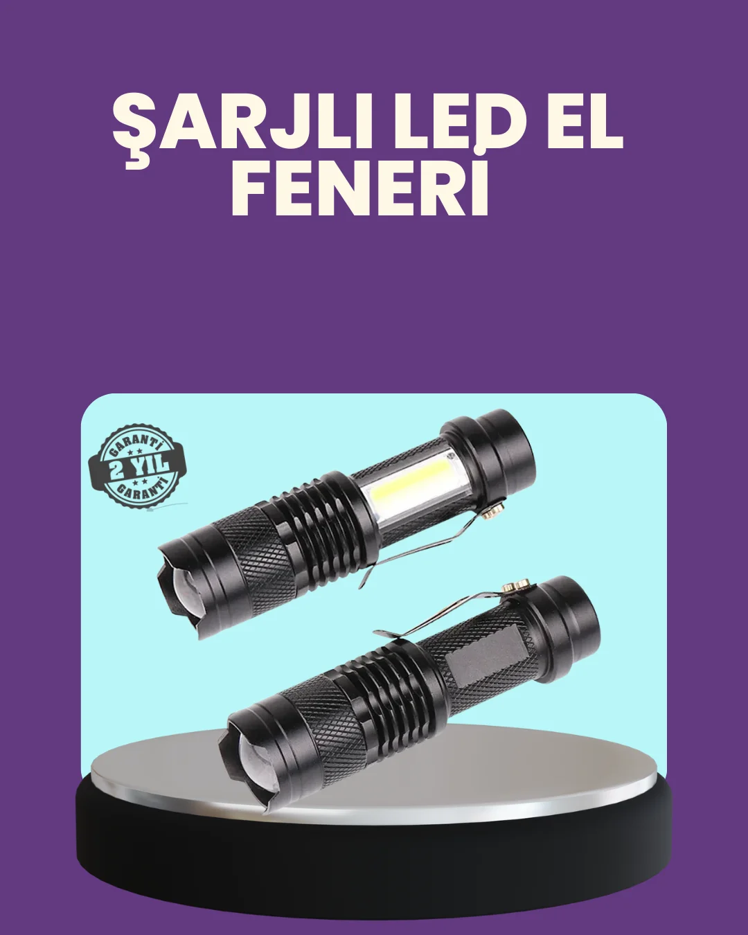 Suya Dayanıklı 4 Modlu Mini LED El Feneri Suya Dayanıklı 4 Modlu Mini LED El Feneri