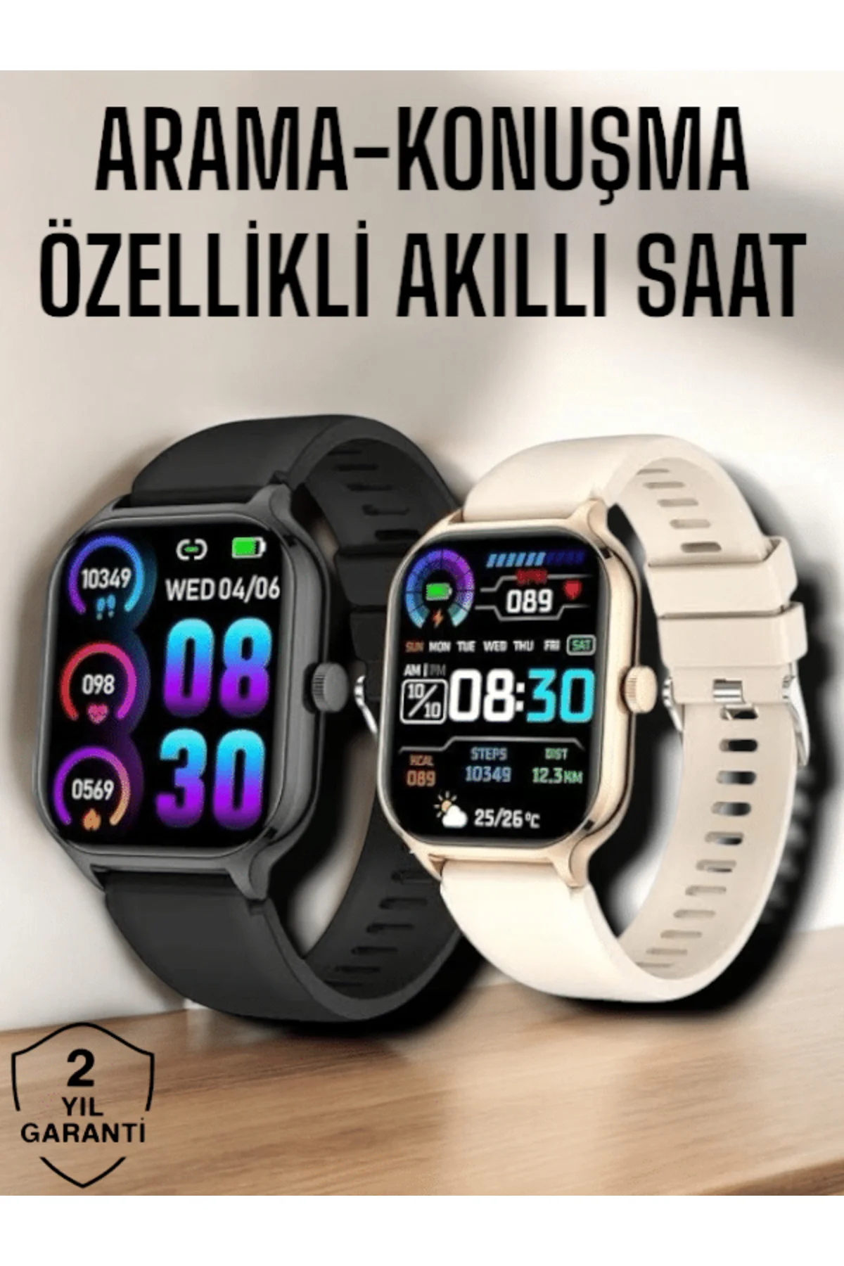 Suya Dayanıklı Bluetooth Akıllı Saat GPS, Adımsayar, Nabız & Sağl