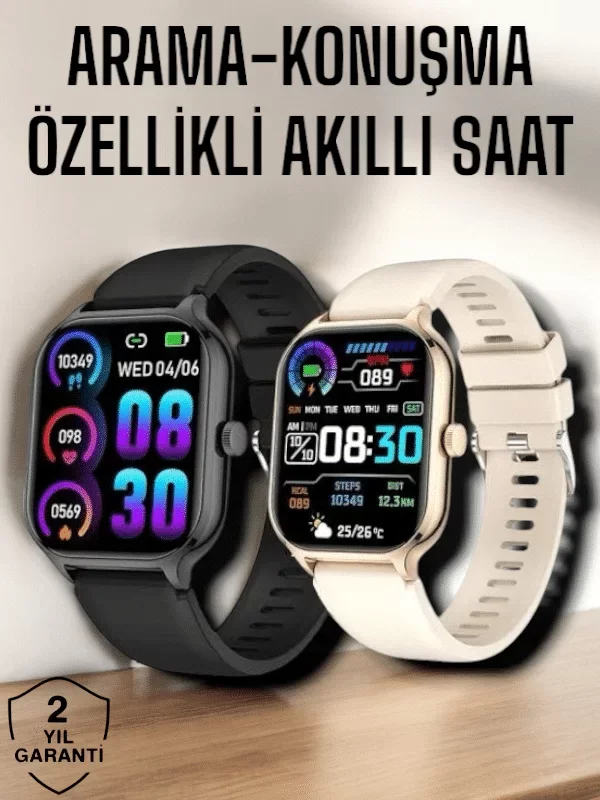 Suya Dayanıklı Bluetooth Akıllı Saat GPS, Adımsayar, Nabız &amp; Sağlık Takibi - Lisinya