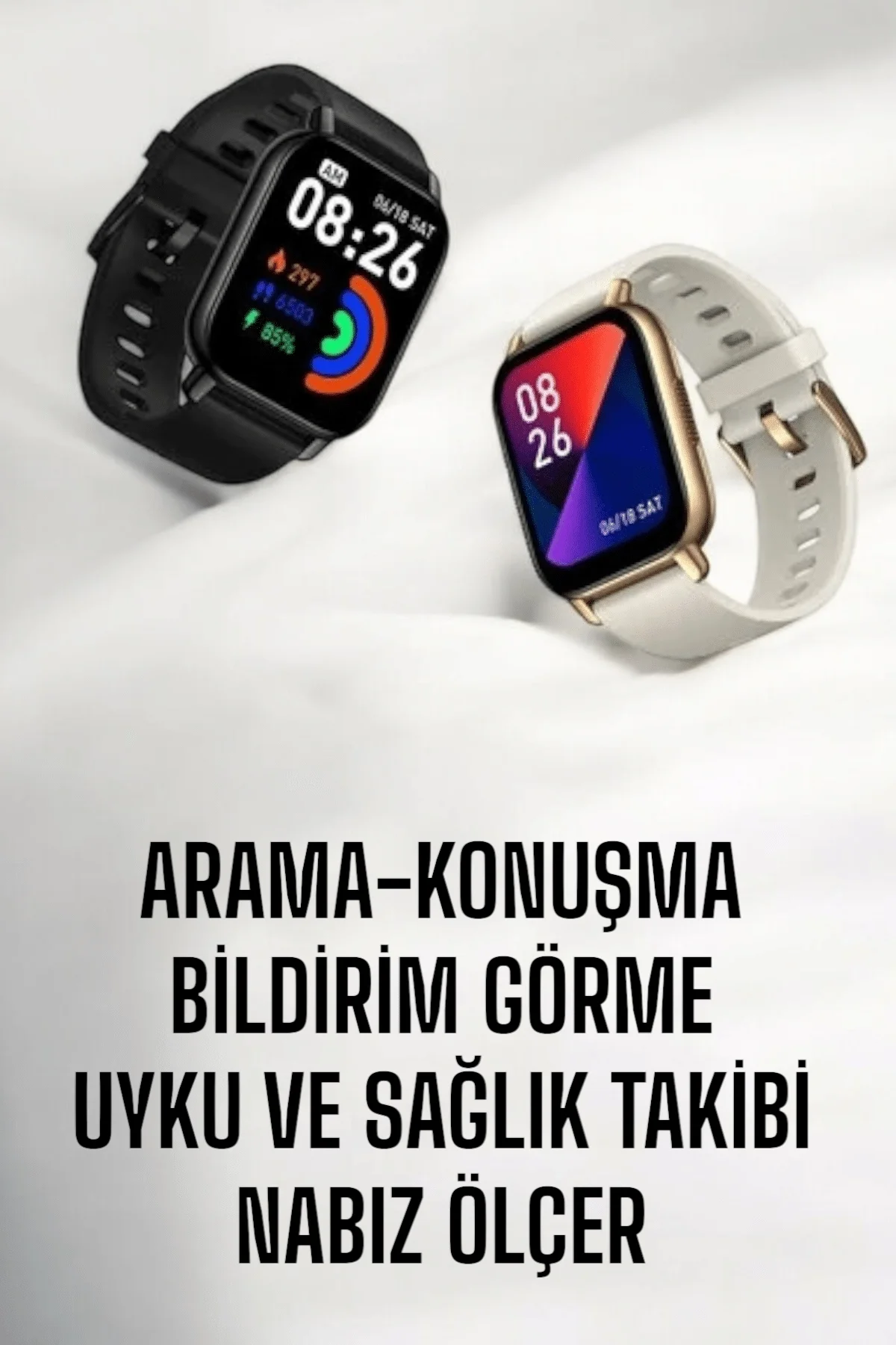 Suya Dayanıklı Bluetooth Akıllı Saat GPS, Adımsayar, Nabız &amp; Sağlık Takibi