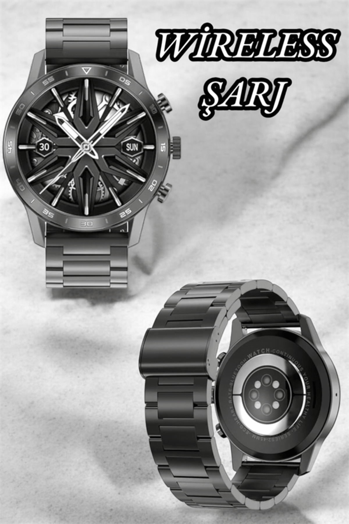 Suya Dayanıklı Dokunmatik Akıllı Saat Bluetooth 5.0, Sesli Asista