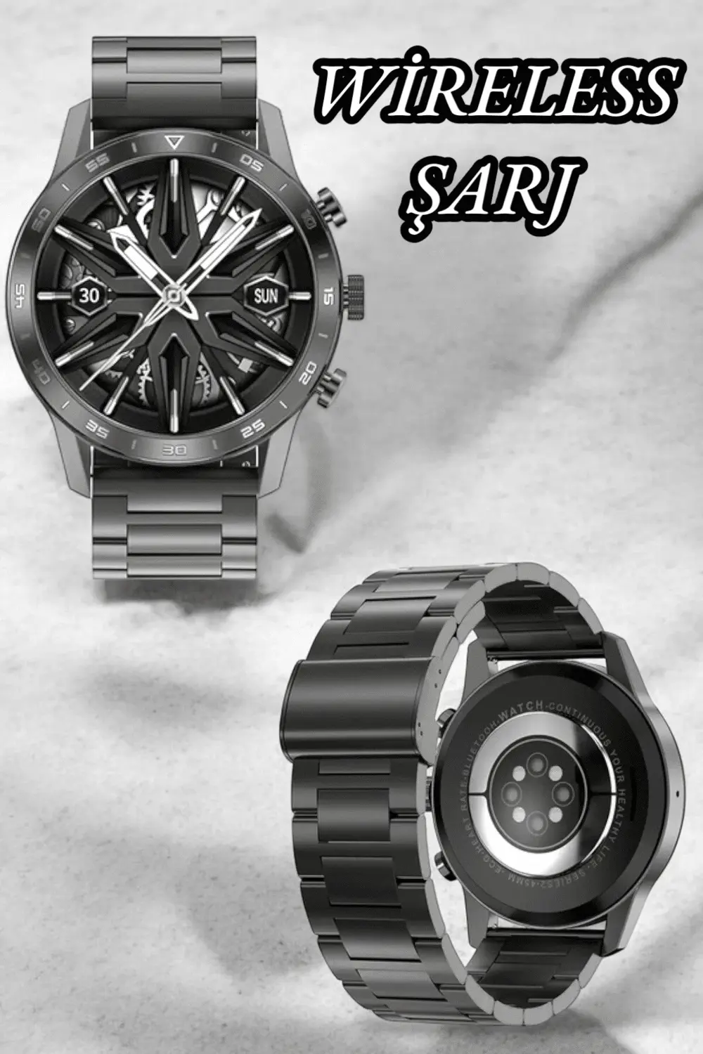 Suya Dayanıklı Dokunmatik Akıllı Saat Bluetooth 5.0, Sesli Asista