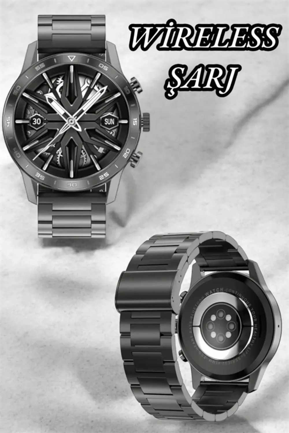 Suya Dayanıklı Dokunmatik Akıllı Saat Bluetooth 5.0, Sesli Asista