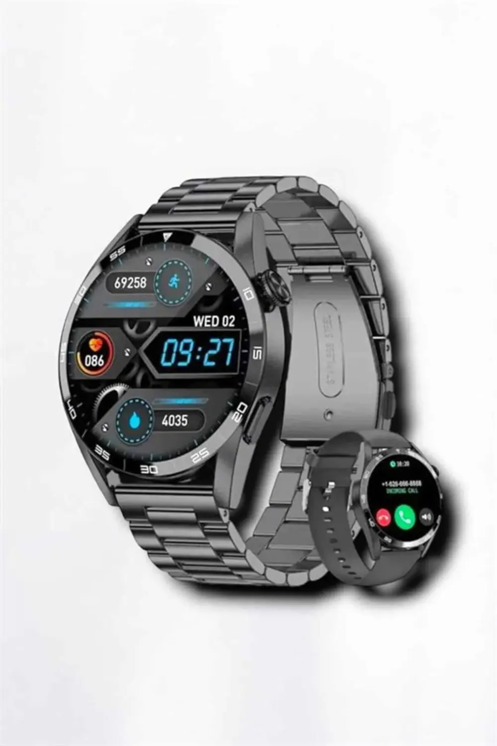 Suya Dayanıklı Dokunmatik Akıllı Saat Bluetooth 5.0, Sesli Asista