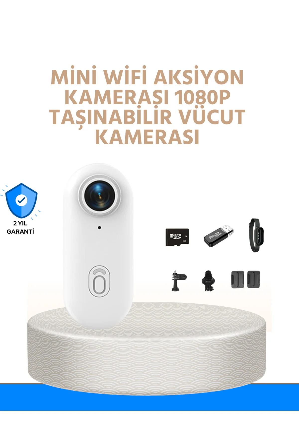 Suya ve Darbeye Dayanıklı Kompakt Spor Kamera 1080P