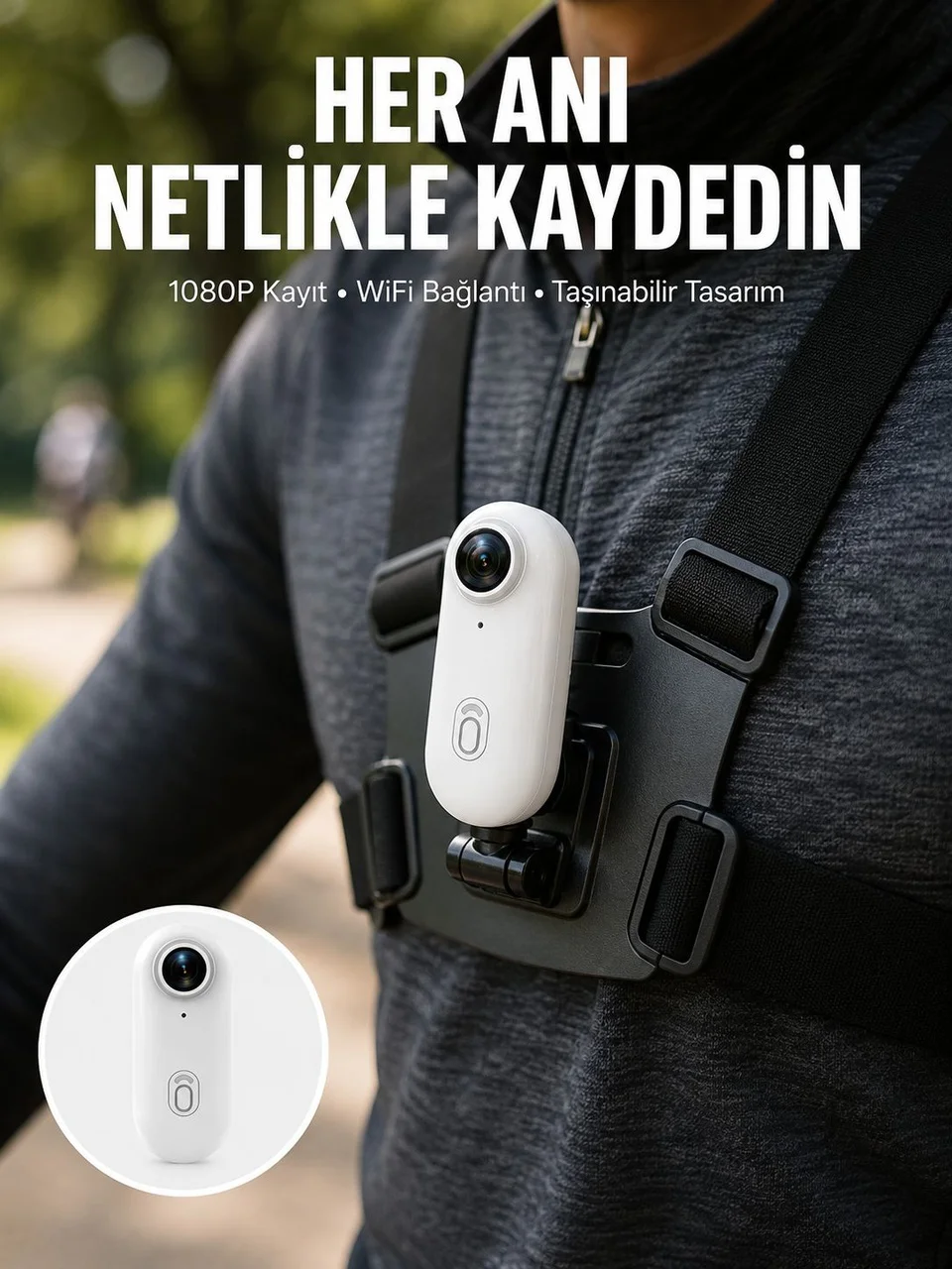 Suya Ve Darbeye Dayanıklı Kompakt Spor Kamera 1080p Yeni Nesil - Lisinya