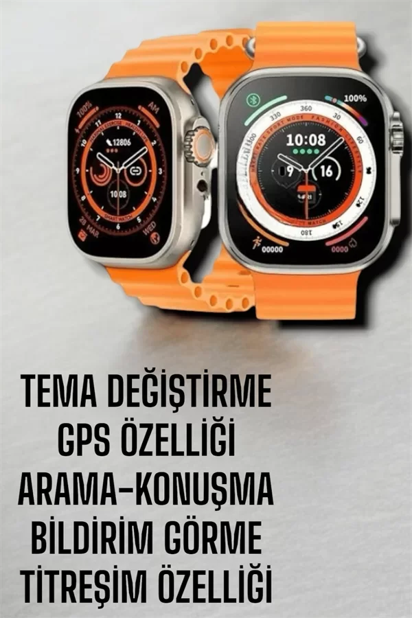 Suya ve Toza Dayanıklı 45 MM Akıllı Saat Bildirim ve Cevapsız Çağrı Görüntüleme - Lisinya
