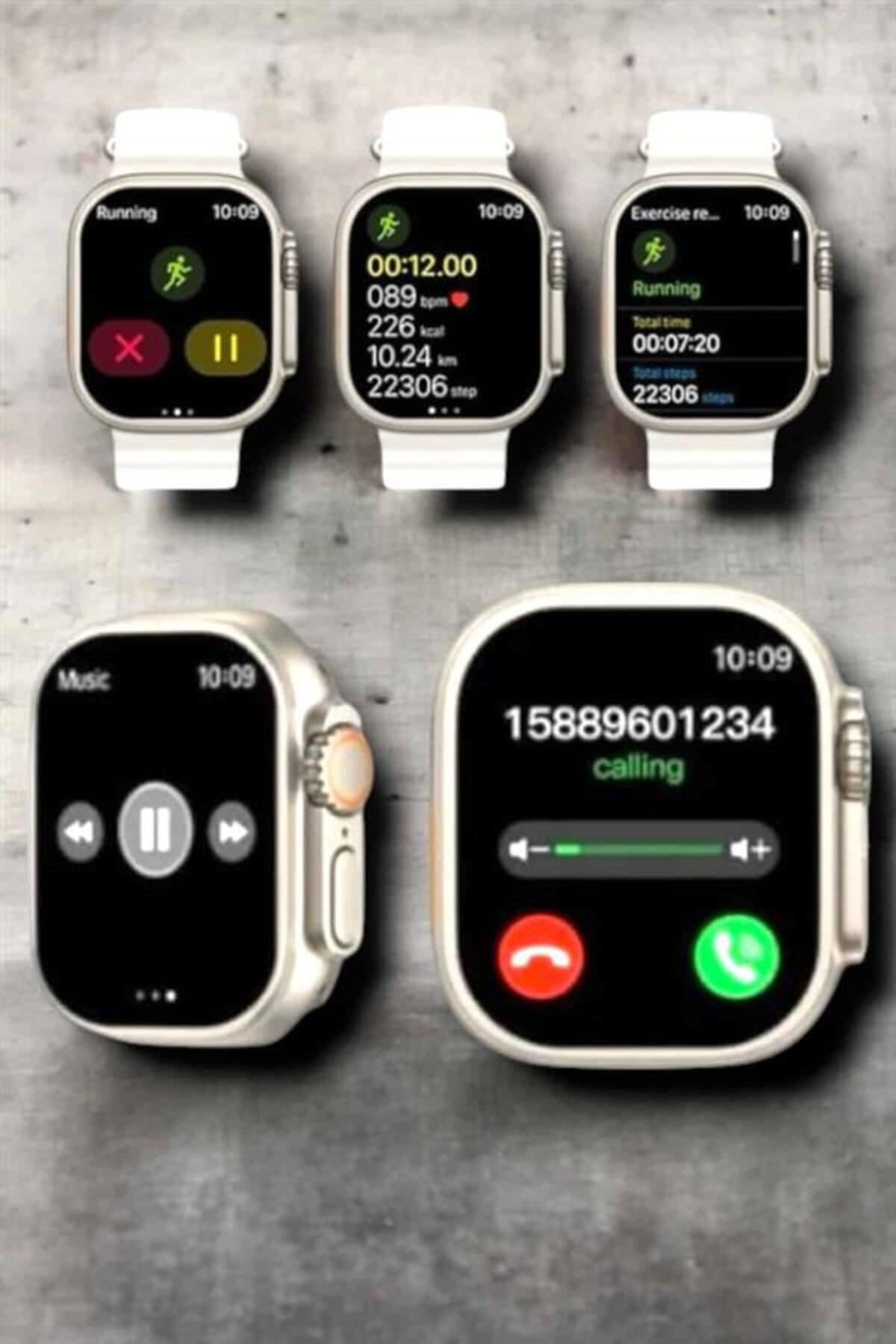 Suya ve Toza Dayanıklı 45 MM Akıllı Saat Bildirim ve Cevapsız Çağ