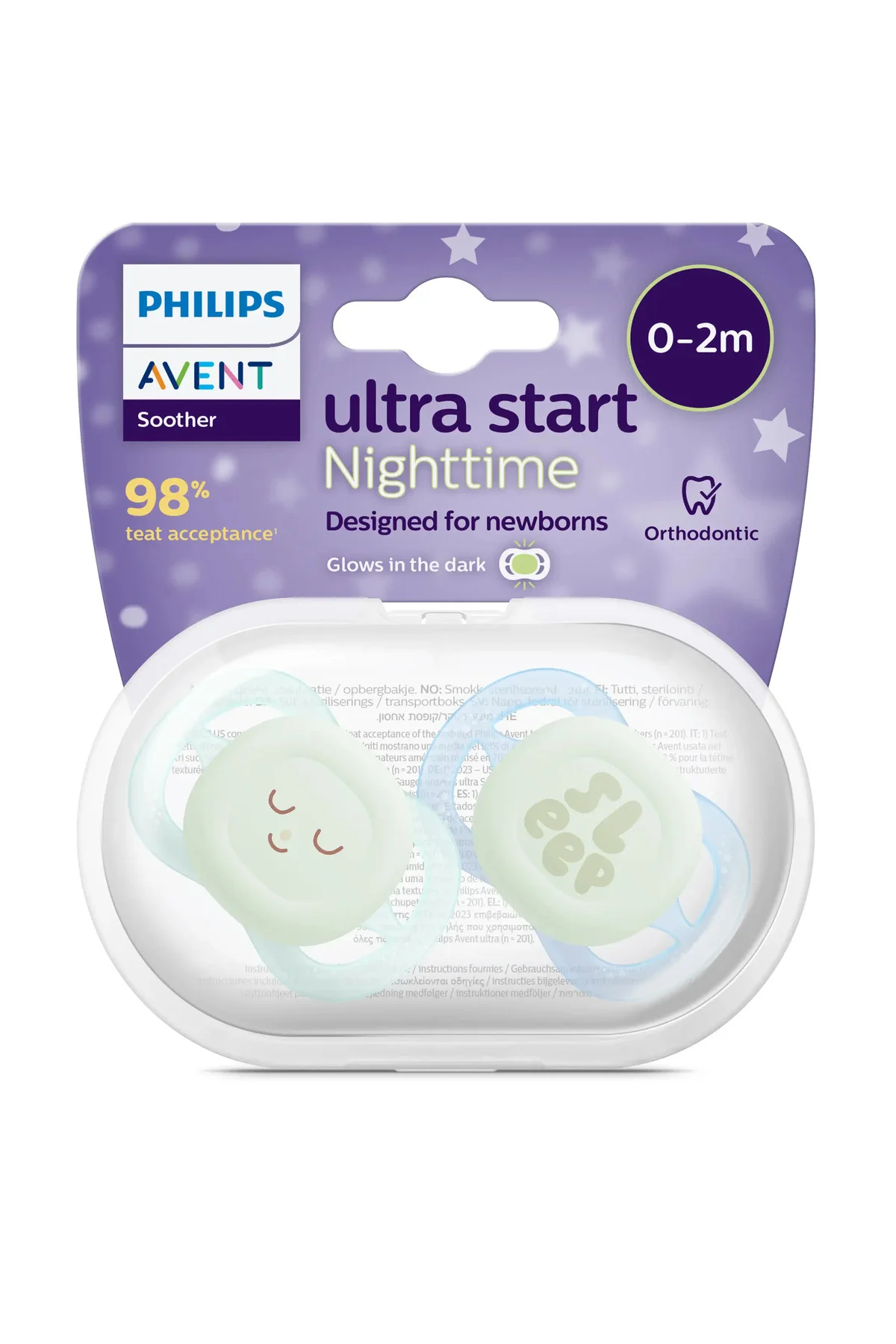Suzetă ultra start PHILIPS AVENT SCF075/08, 0-2 luni, ortodontică