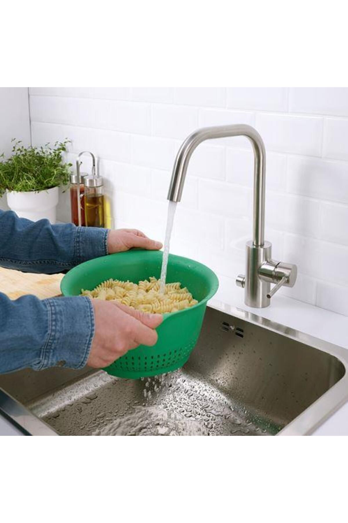 İkea Süzgeç, Yeşil Renk 24 Cm Kevgir Süzgeç Mutfak Gereçleri