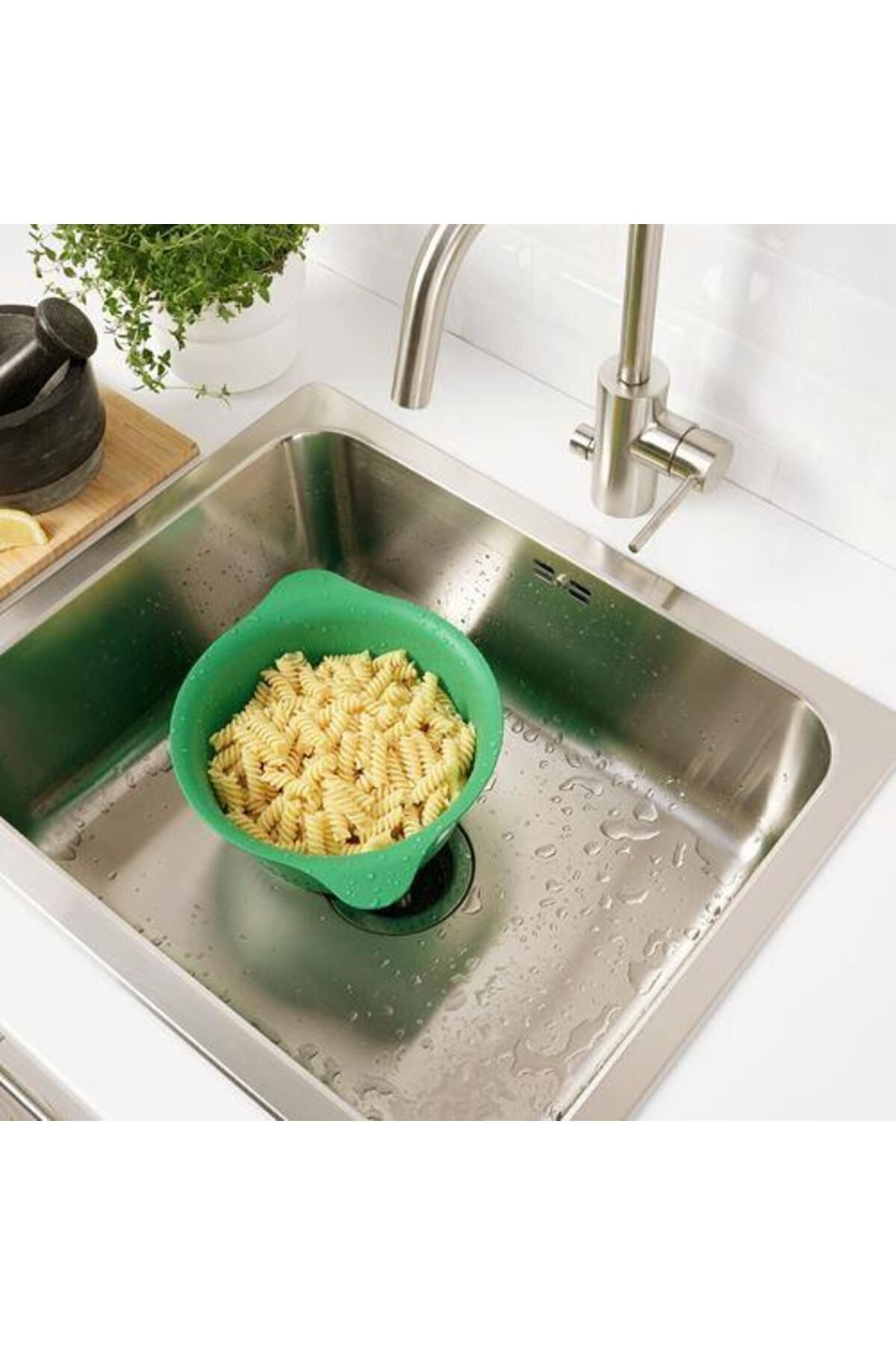 İkea Süzgeç, Yeşil Renk 24 Cm Kevgir Süzgeç Mutfak Gereçleri