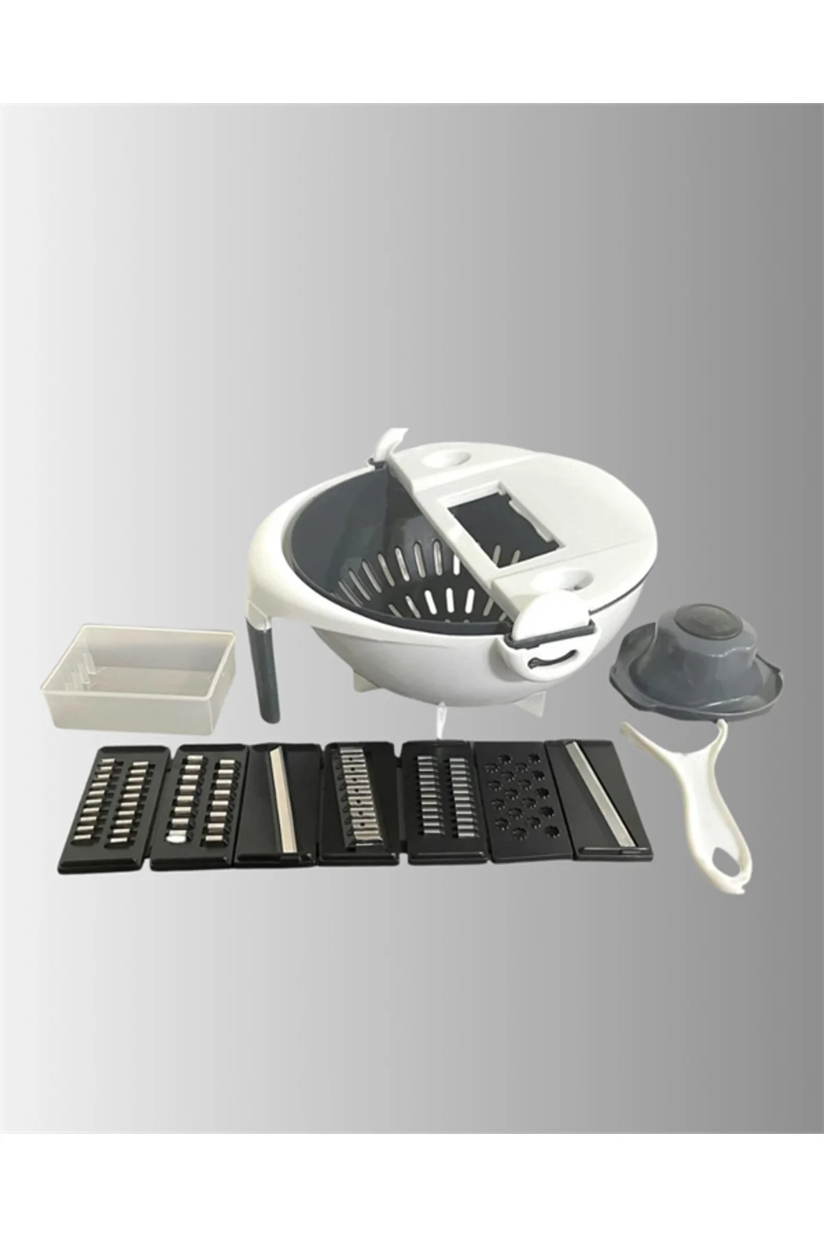 Süzgeçli Çok Fonksiyonlu Döner Rende ve Doğrayıcı - Lisinya