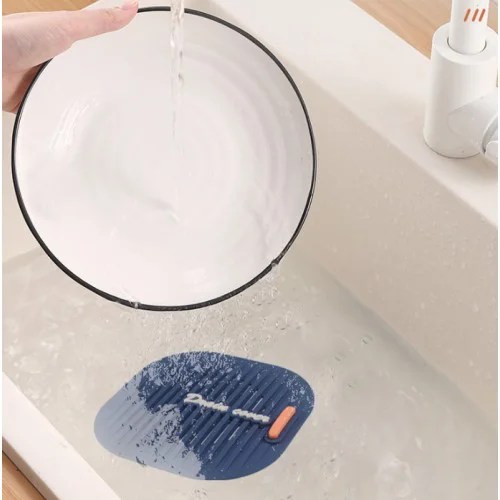 Süzgeçli Lavabo Gider Koruyucu Mat Gri