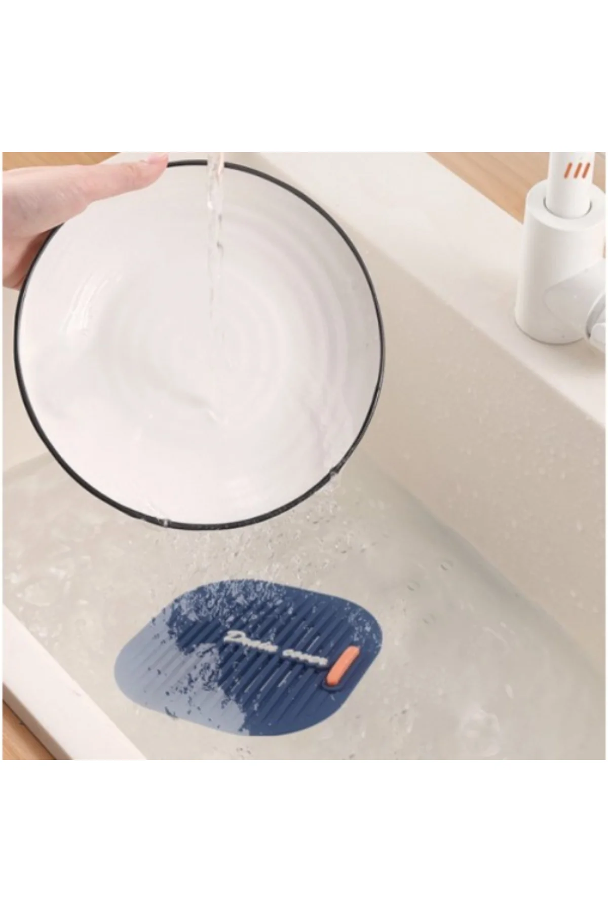 Süzgeçli Lavabo Gider Koruyucu Mat Gri