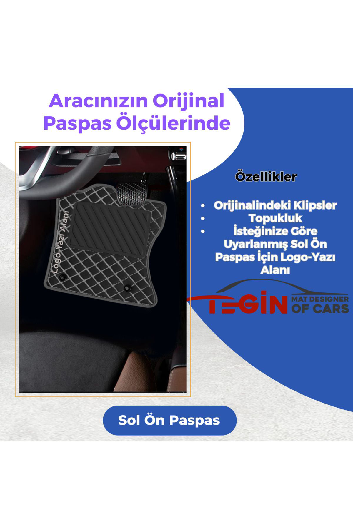 Suzuki Baleno 2015 + Prime Siyah Beyaz Deri Gri Kenar Paspas