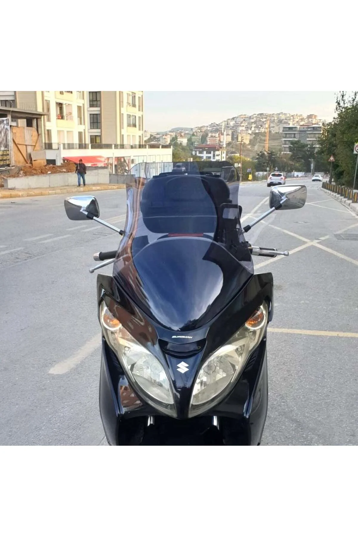 Suzuki Burgman 400 K7 Ön Cam 2007-2015 Model 70cm Füme Renkli 4mm