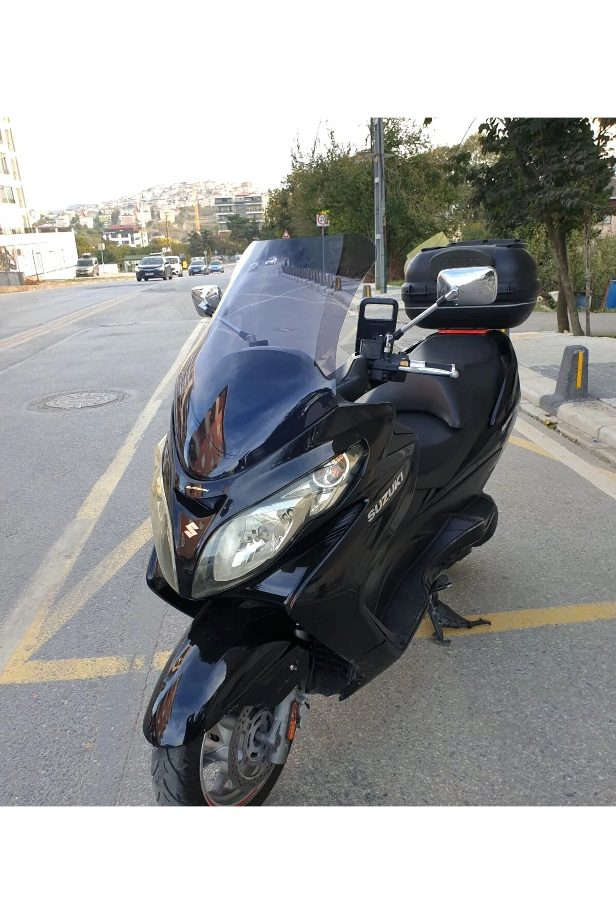 Suzuki Burgman 400 K7 Ön Cam 2007-2015 Model 70cm Füme Renkli 4mm
