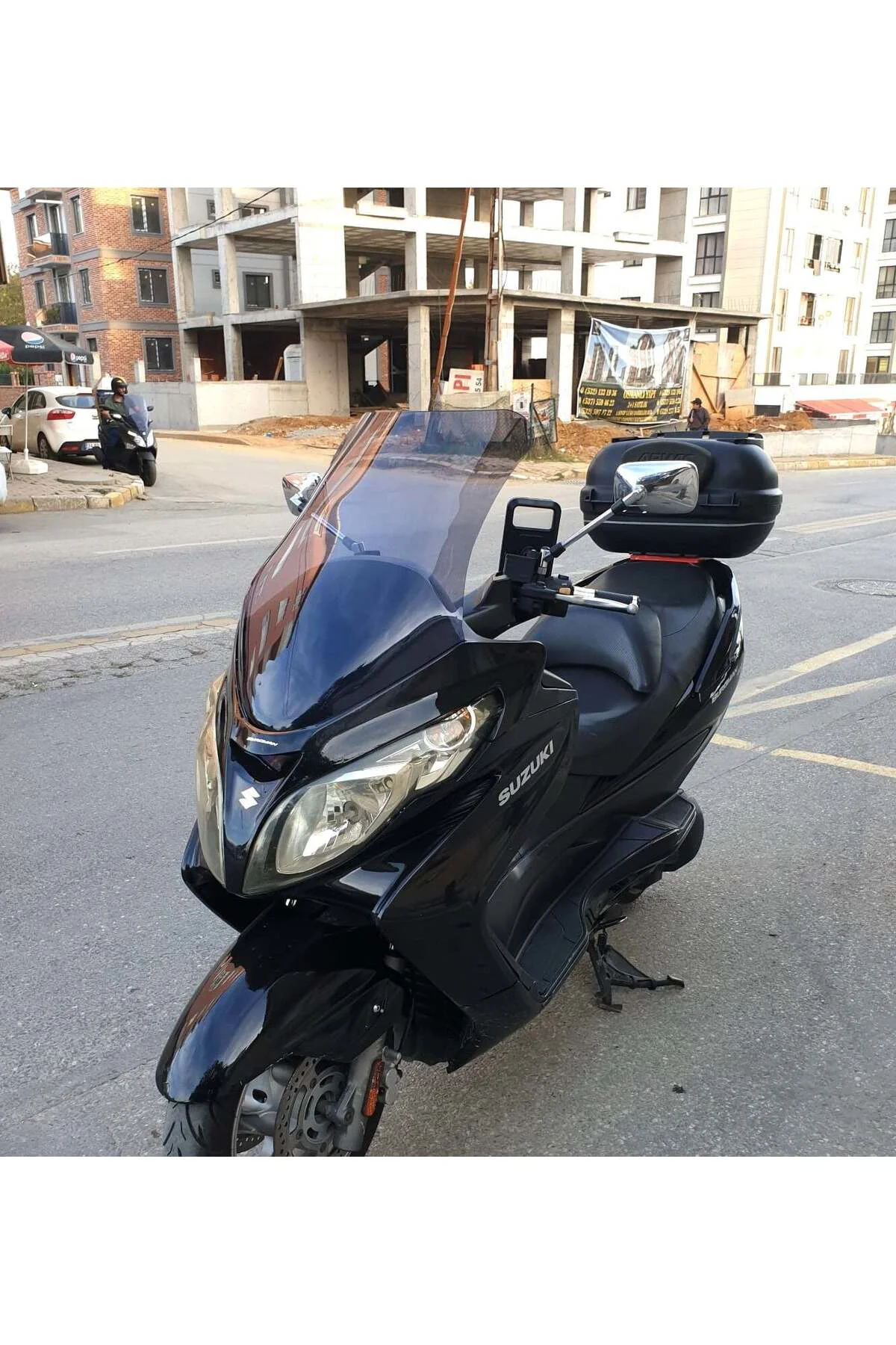 Suzuki Burgman 400 K7 Ön Cam 2007-2015 Model 70cm Füme Renkli 4mm