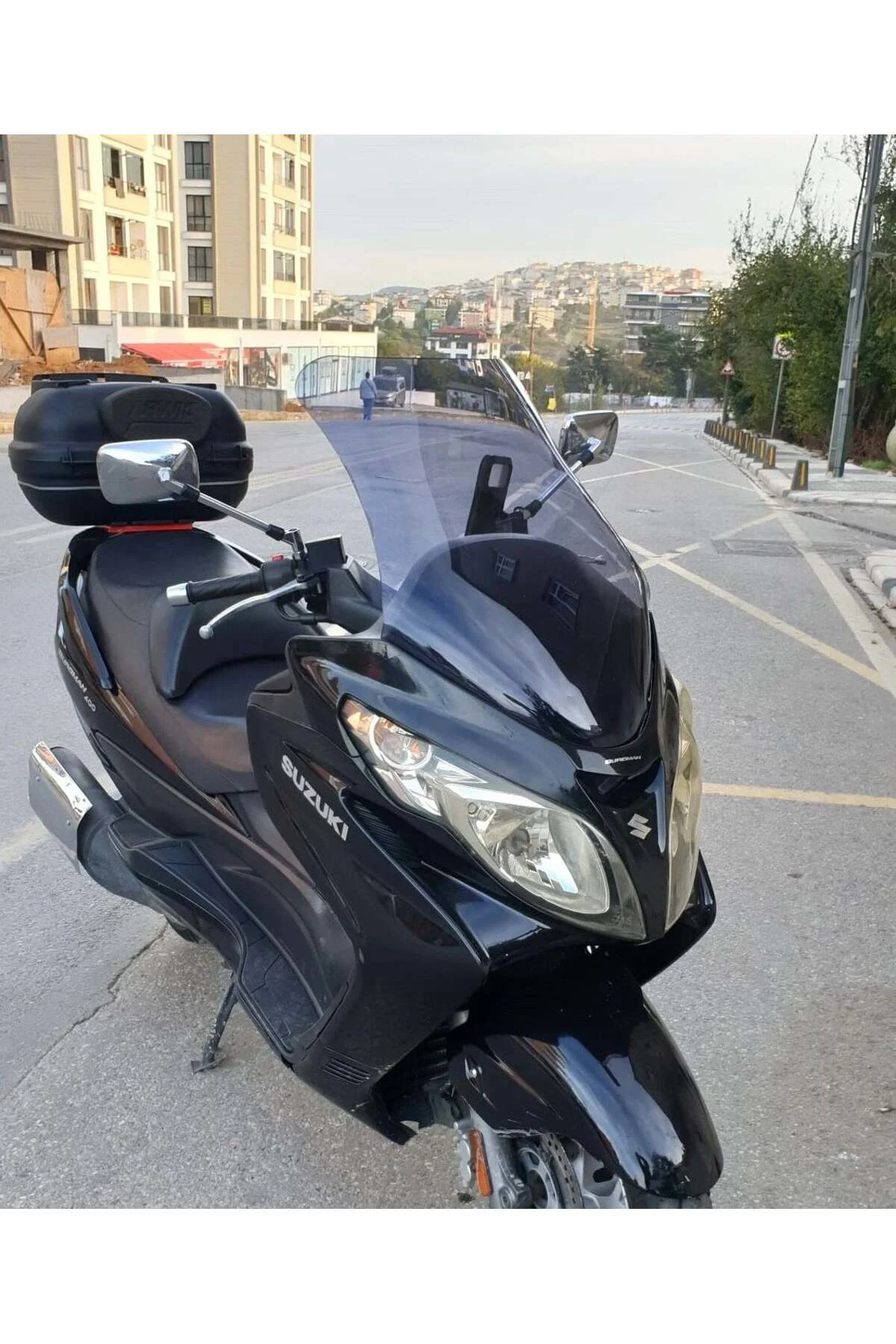 Suzuki Burgman 400 K7 Ön Cam 2007-2015 Model 70cm Füme Renkli 4mm
