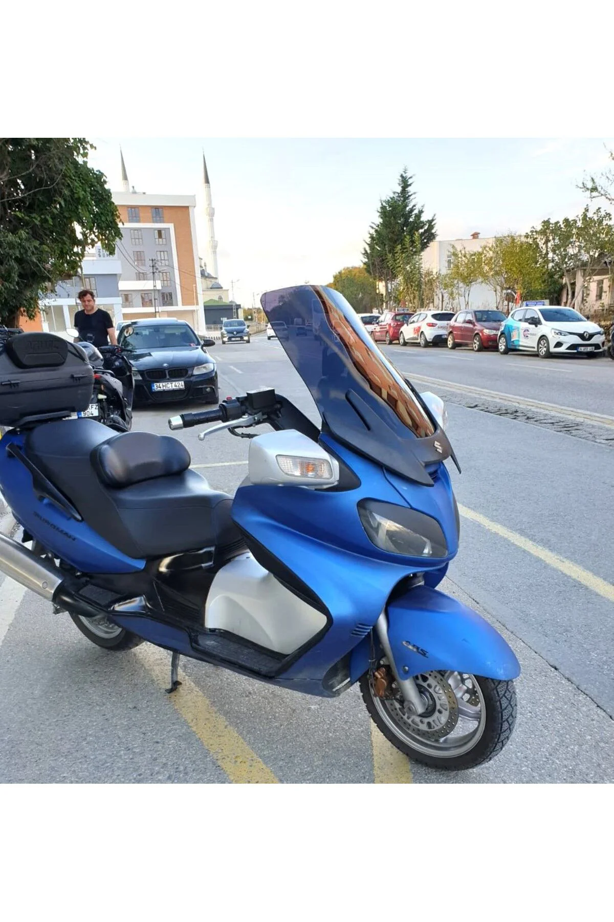 Suzuki Burgman 650 Ön Cam 2005-2008 Model 65cm Siyah Renkli 4mm