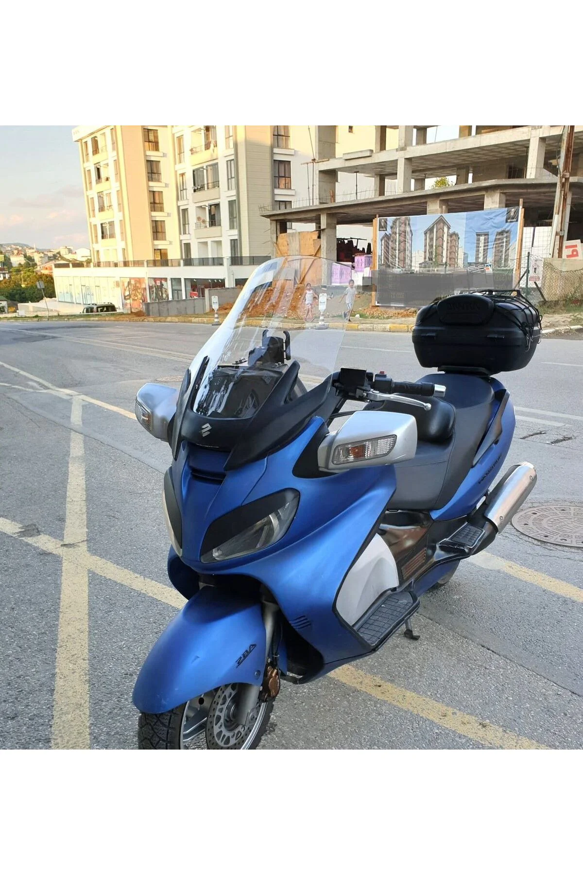 Suzuki Burgman 650 Ön Cam 2005-2008 Model 65cm Şeffaf Renkli 4mm