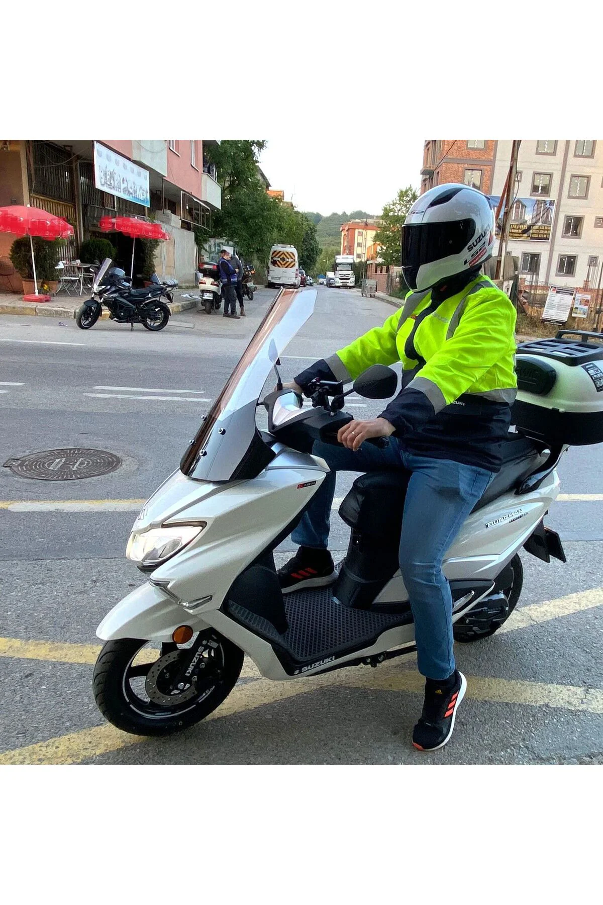 Suzuki Burgman Street EX 125 Ön Cam 2023-2026 Model 62cm Şeffaf Renkli 4mm