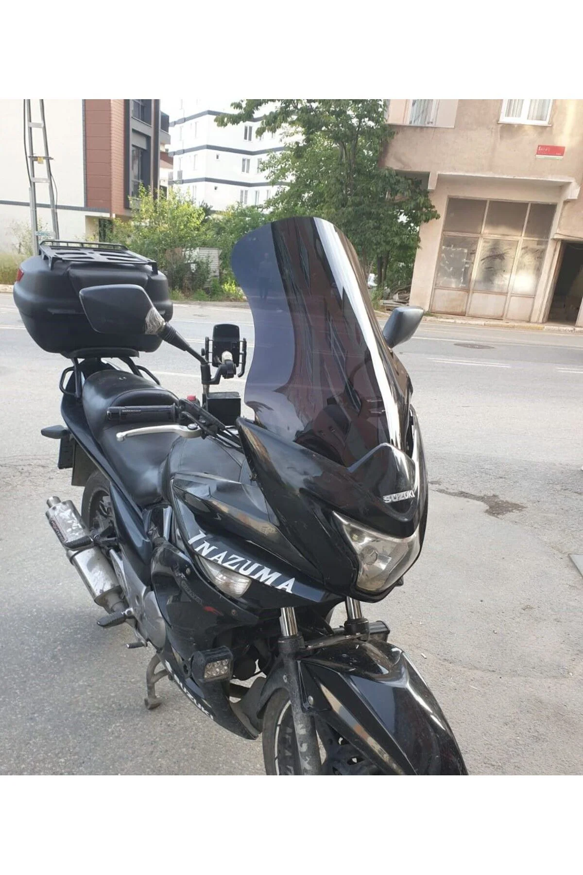 Suzuki İnazuma GW 250F Ön Cam 2012-2017 Model 50cm Siyah Renkli 4