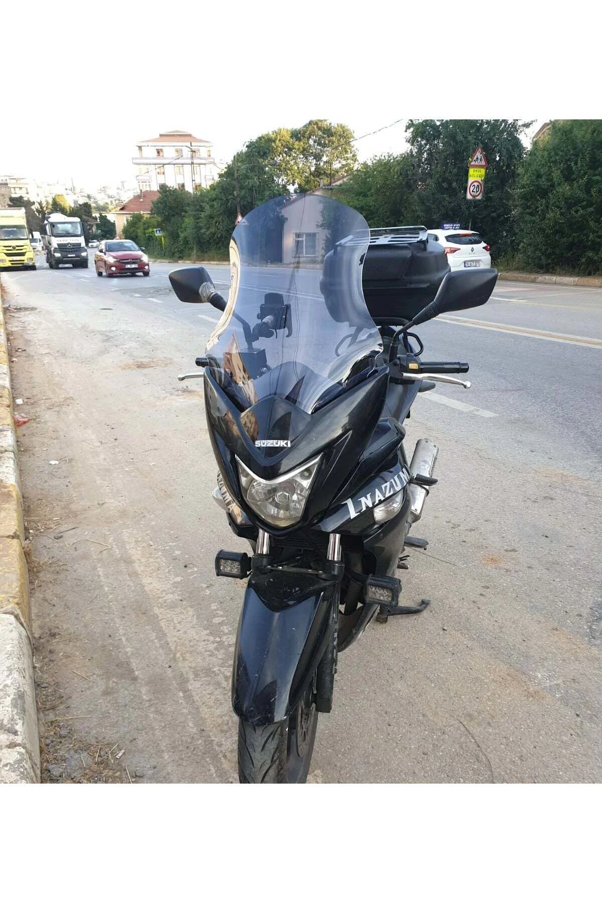 Suzuki İnazuma GW 250F Ön Cam 2012-2017 Model 50cm Füme Renkli 4mm