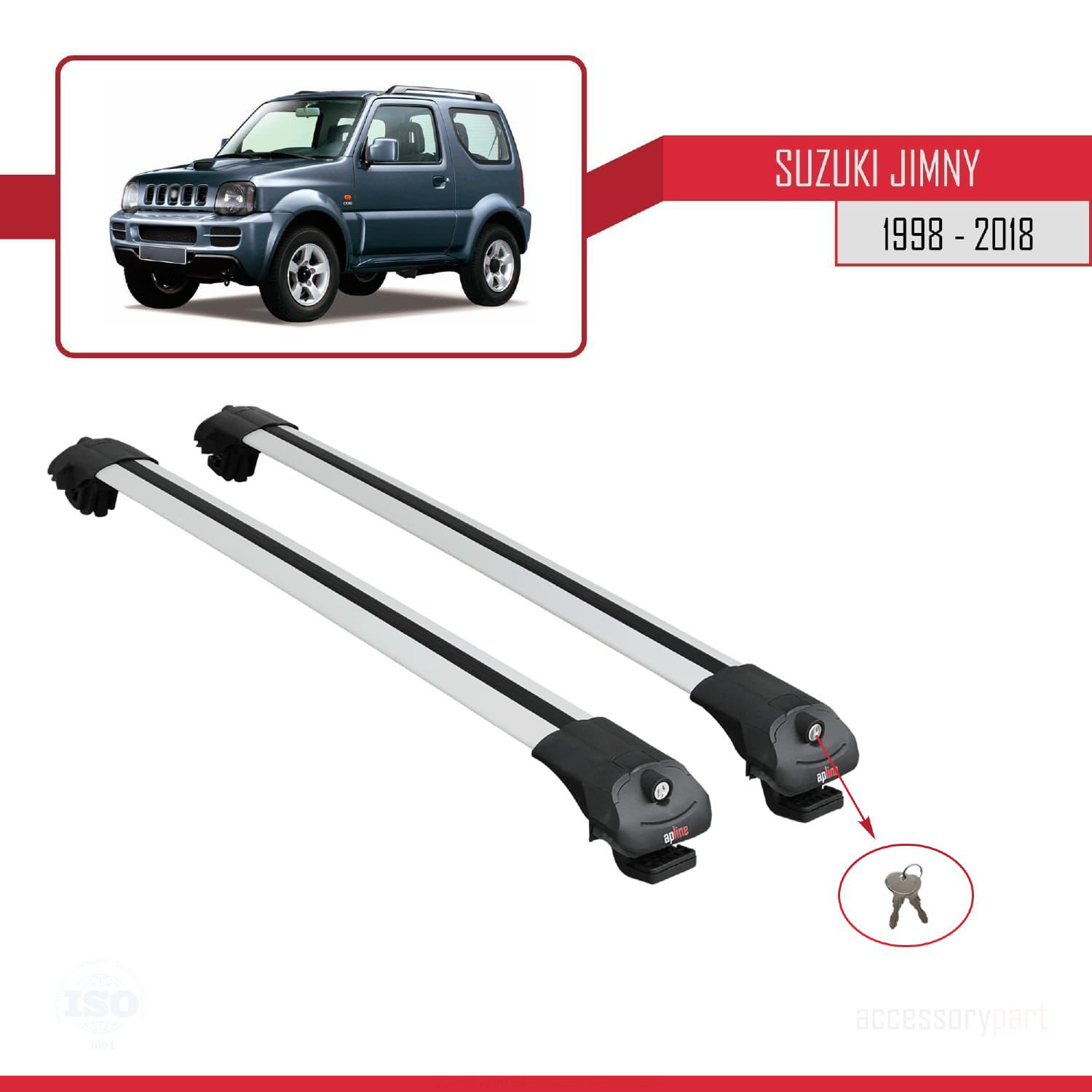 Suzuki Jimny 1998-2018 Arası ile uyumlu ACE-1 Ara Atkı Tavan Barı