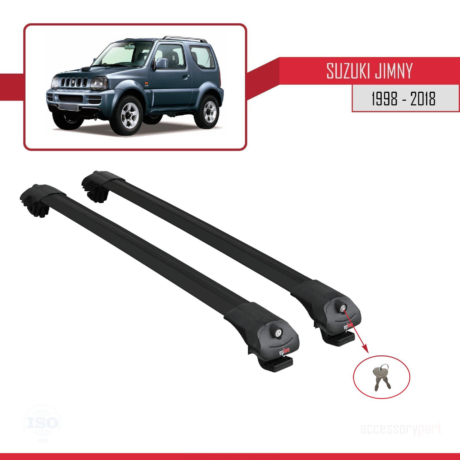 Suzuki Jimny 1998-2018 Arası ile uyumlu ACE-1 Ara Atkı Tavan Barı