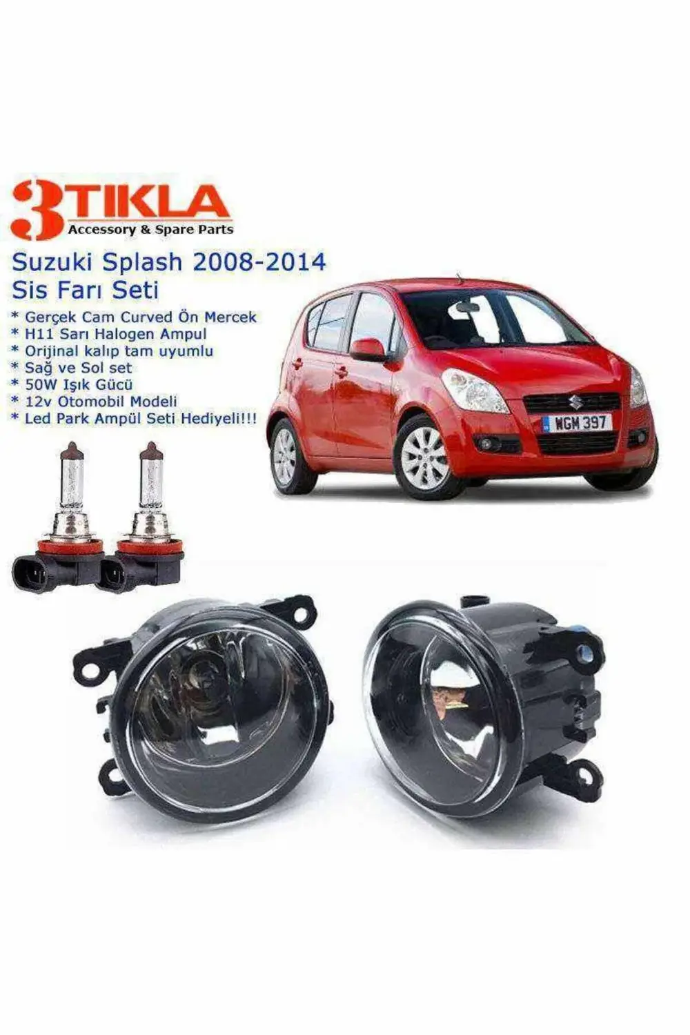 Suzuki Splash 2008-2014 Sis Farı Set Oem: 8200074008