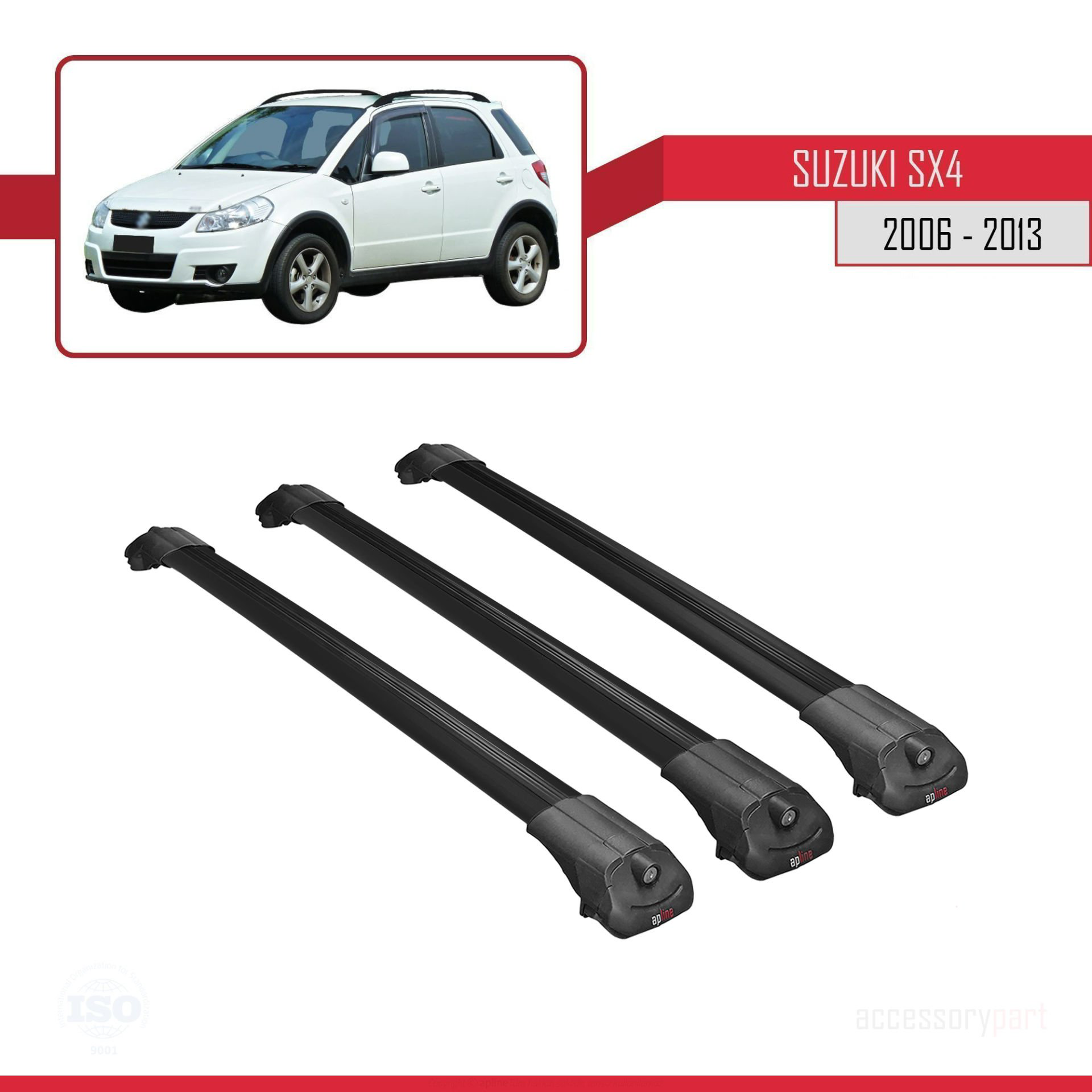 Suzuki SX4 2006-2013 Arası ile uyumlu ACE-1 Ara Atkı Tavan Barı S