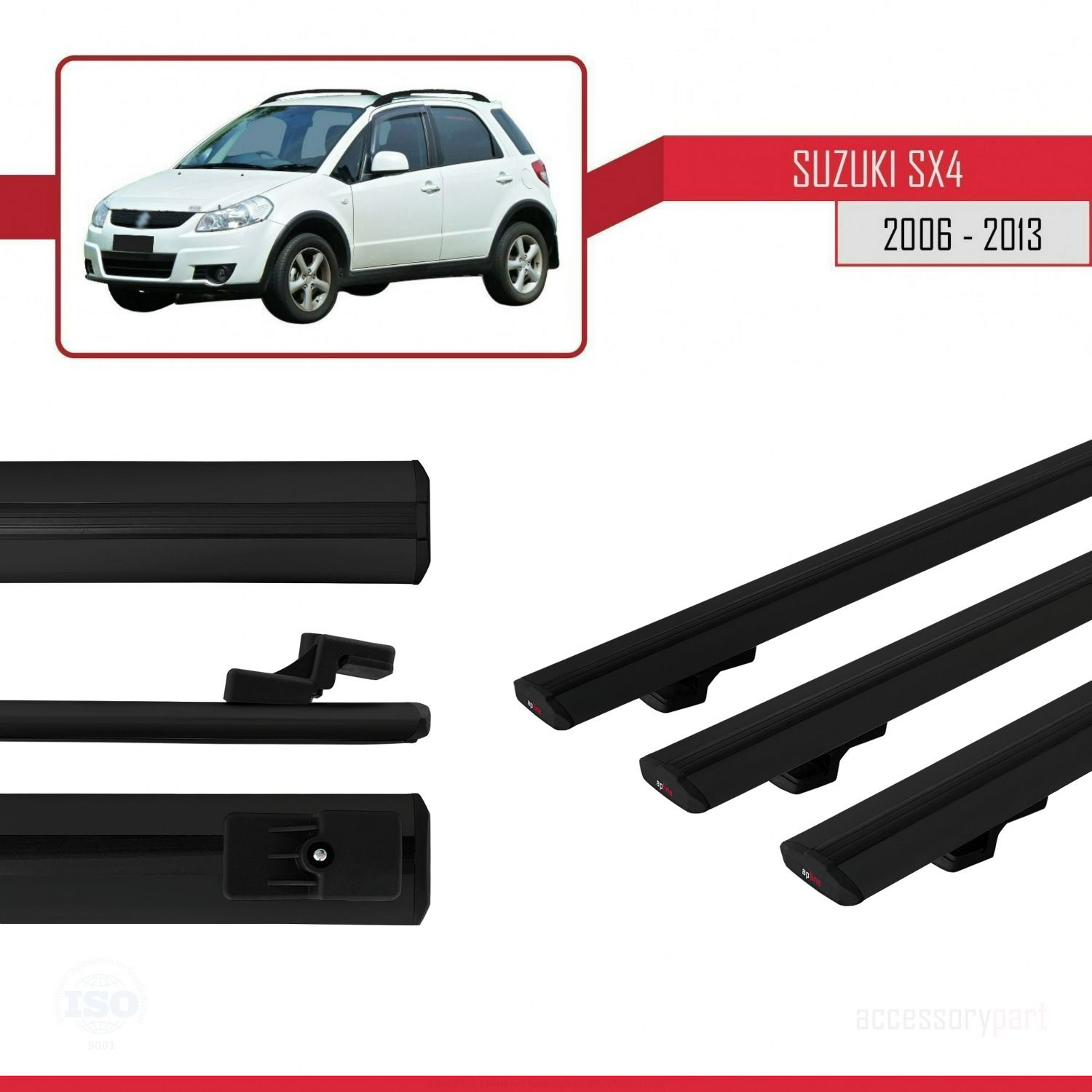 Suzuki SX4 2006-2013 Arası ile uyumlu Basic Model Ara Atkı Tavan 
