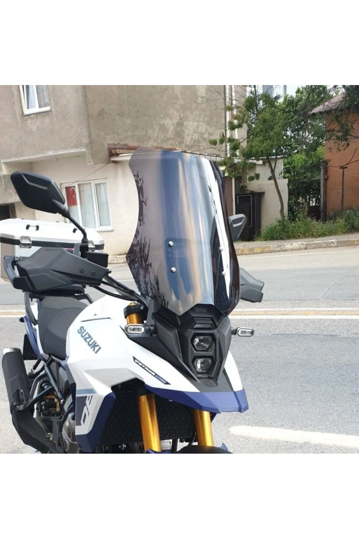 Suzuki V-strom 800 DE Ön Cam 2023-2026 Model 50cm Siyah Renkli 4mm