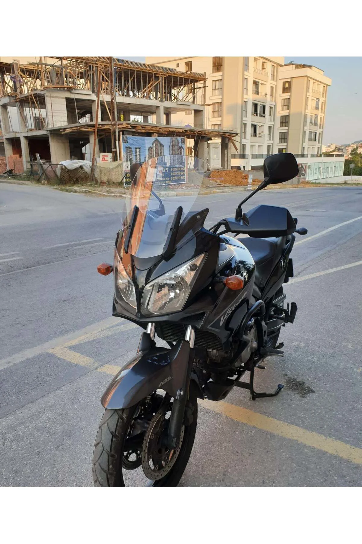 Suzuki V-strom DL 1000 Ön Cam 2004-2010 Model 45cm Şeffaf Renkli 