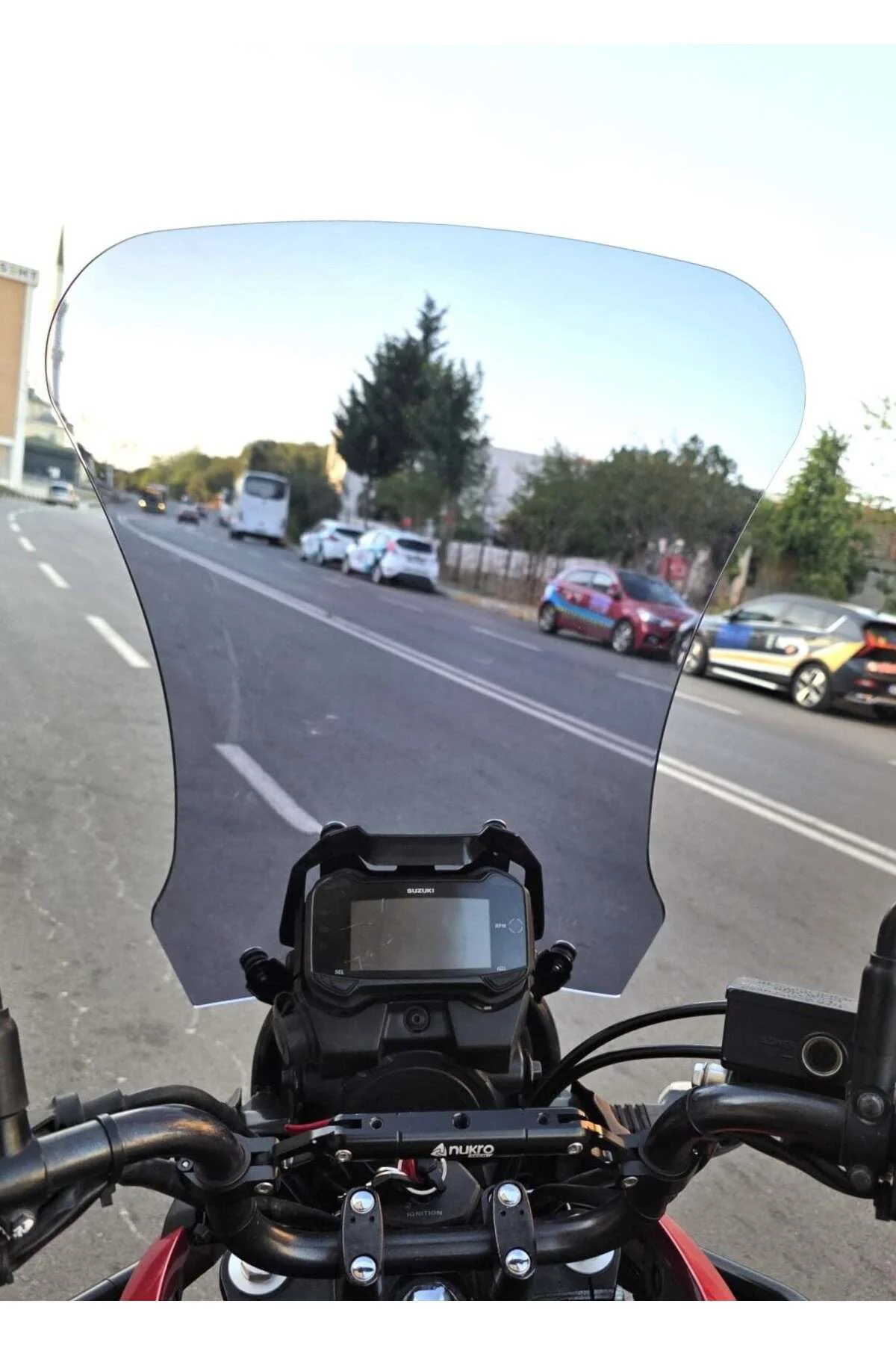 Suzuki V-Strom DL 250 Ön Cam 2017-2020 Model 51cm Füme Renkli 4mm