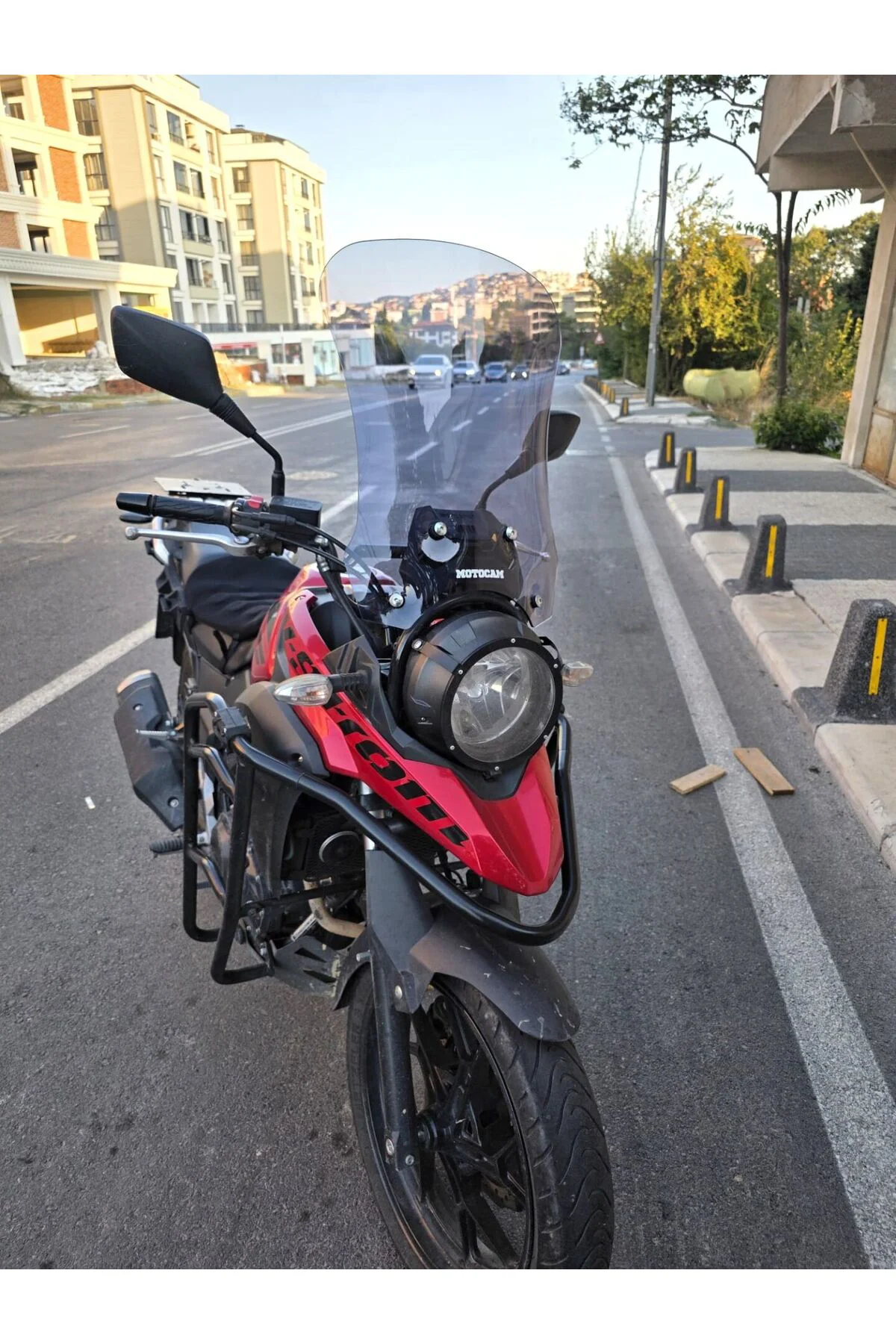 Suzuki V-Strom DL 250 Ön Cam 2017-2020 Model 51cm Füme Renkli 4mm