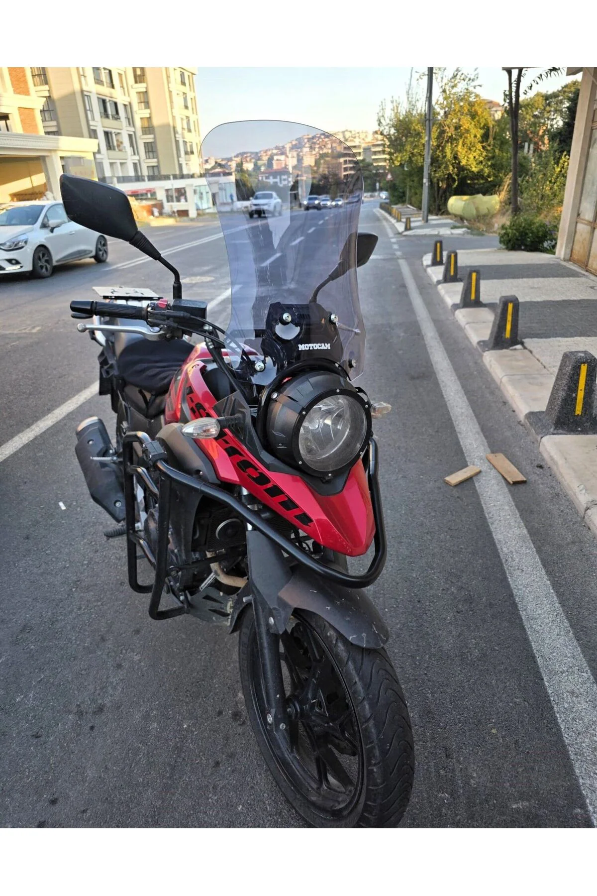 Suzuki V-Strom DL 250 Ön Cam 2017-2020 Model 51cm Füme Renkli 4mm