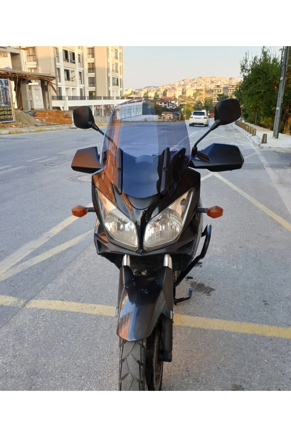 Suzuki V-Strom DL 650 Ön Cam 2004-2010 Model 45cm Füme Renkli 4mm